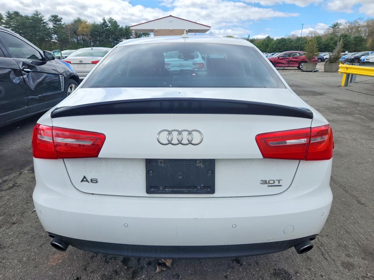 2014 Audi A6 Premium Plus White vin: WAUFGAFC6EN049949