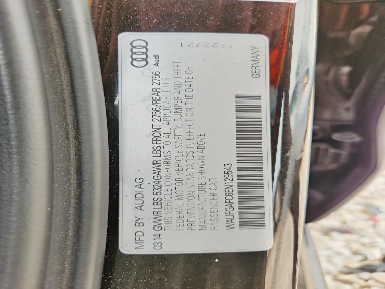 2014 Audi A6 Premium Plus Black vin: WAUFGAFC6EN129543