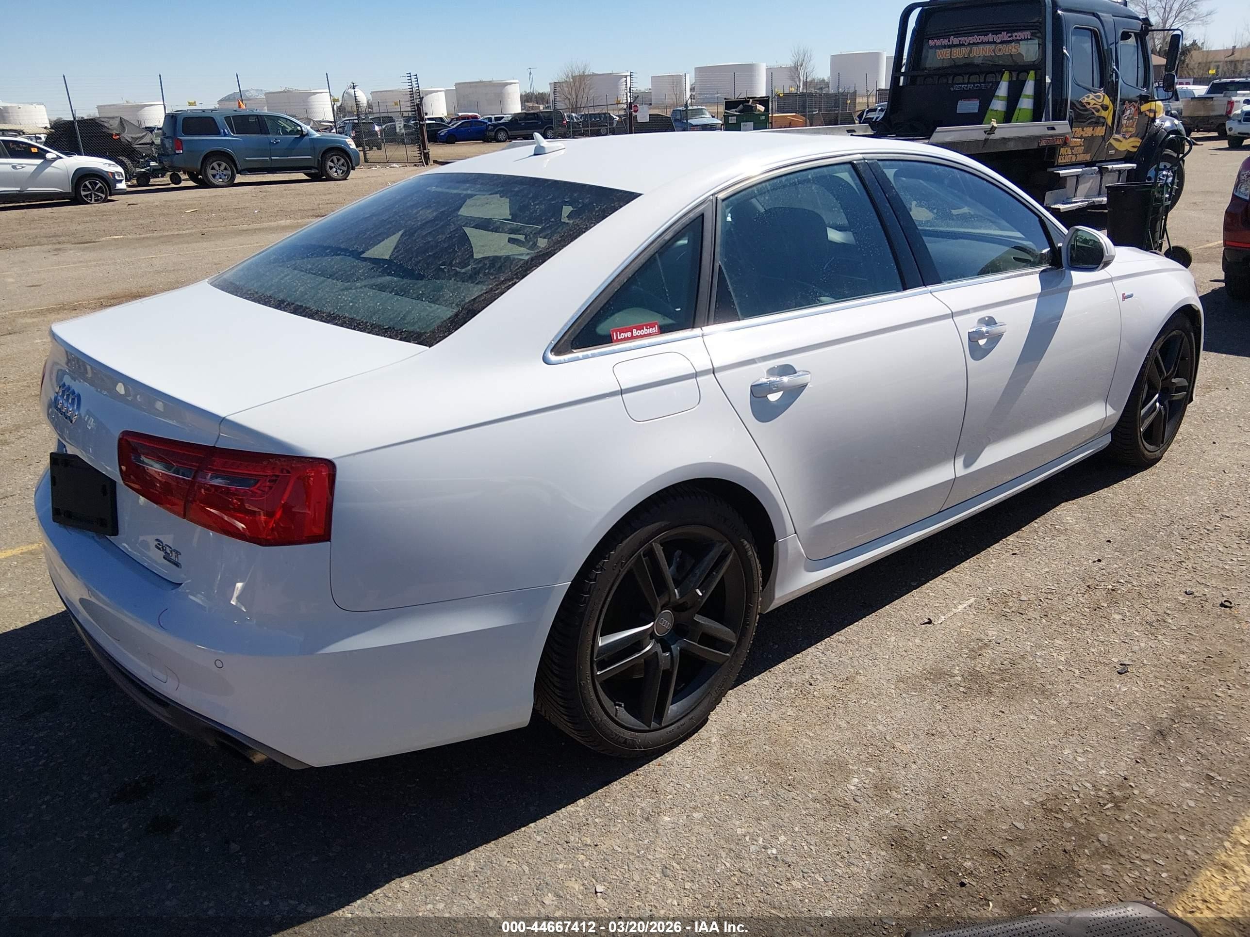 2015 Audi A6 3.0t Premium Plus Белый vin: WAUFGAFC6FN014345