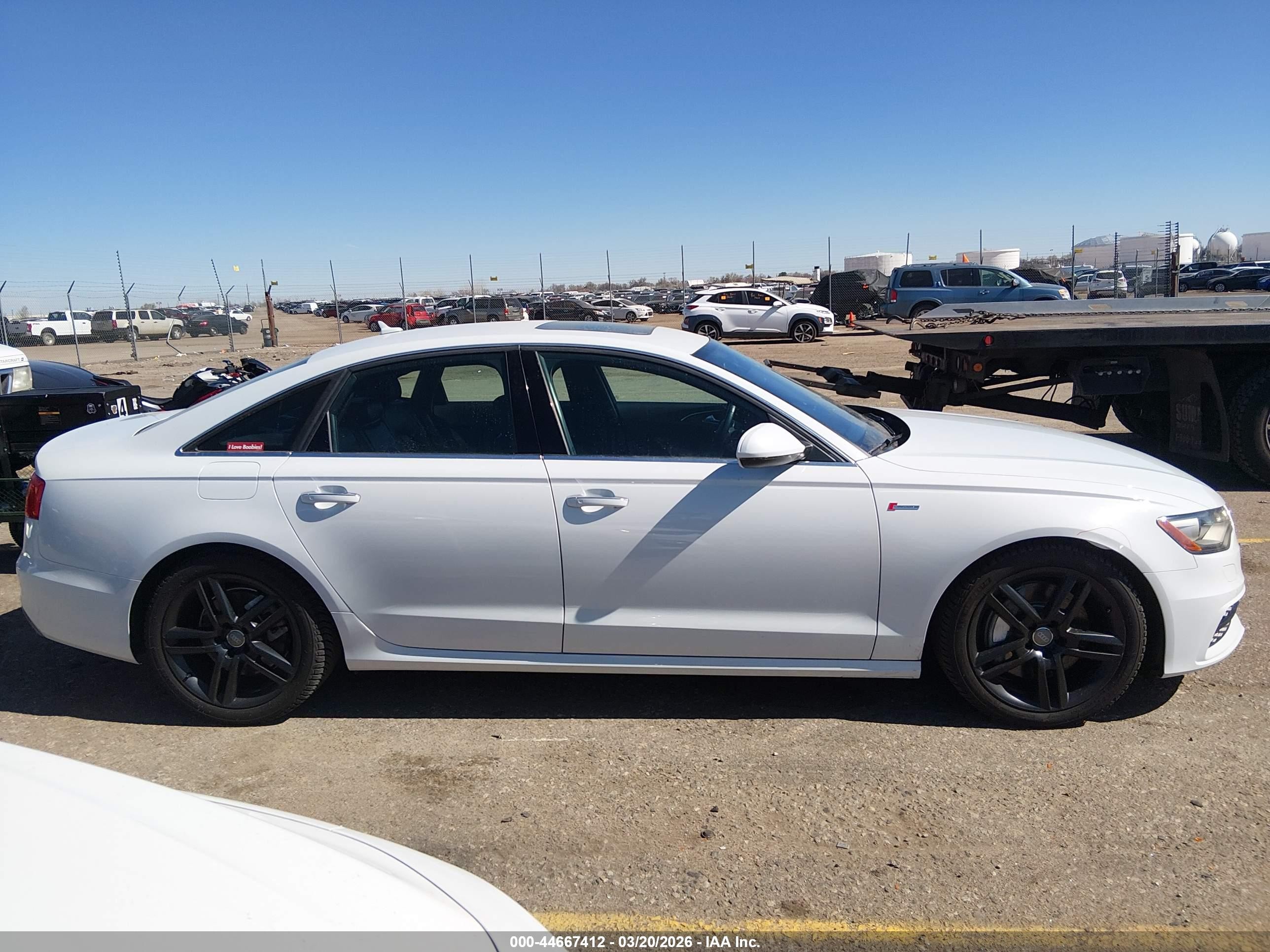 2015 Audi A6 3.0t Premium Plus Белый vin: WAUFGAFC6FN014345