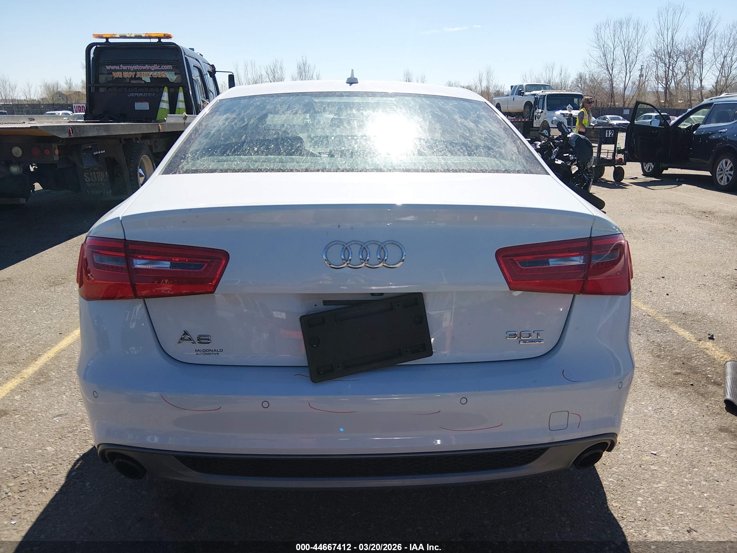 2015 Audi A6 3.0t Premium Plus Белый vin: WAUFGAFC6FN014345