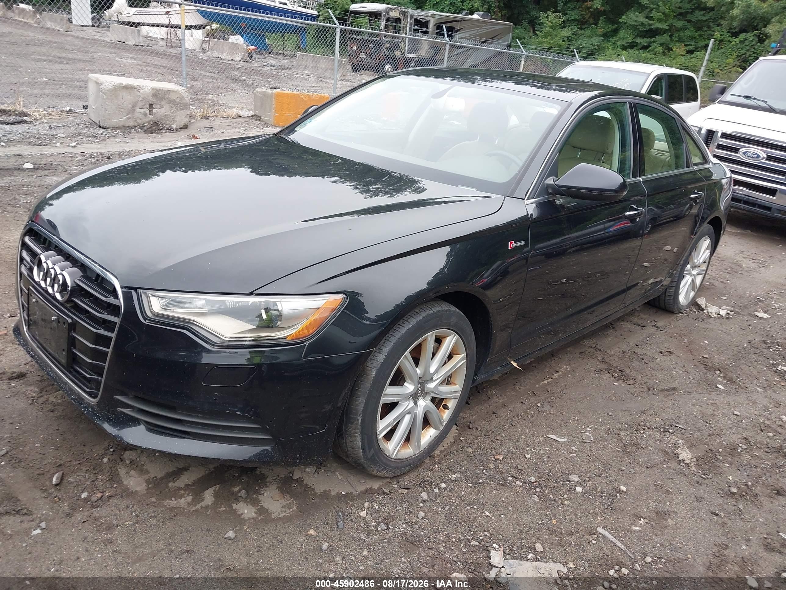 2014 Audi A6 3.0t Premium Plus Черный vin: WAUFGAFC7EN008195