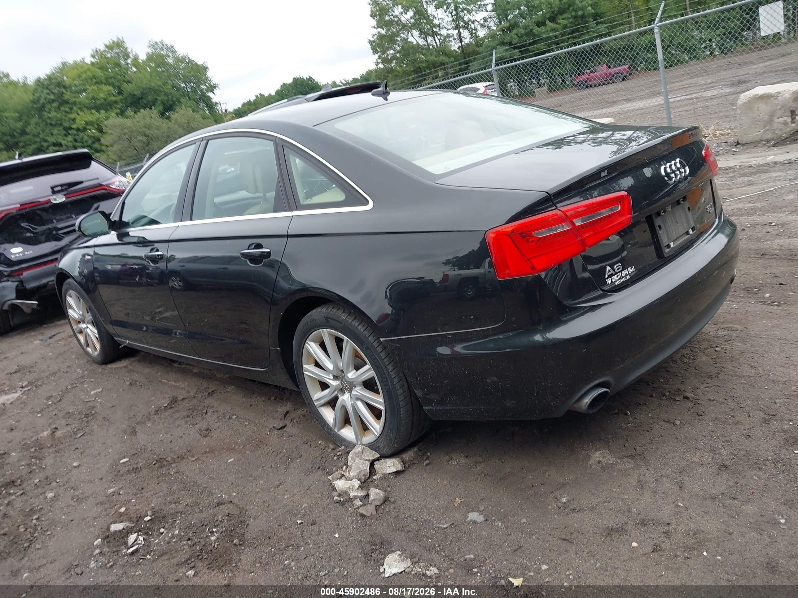 2014 Audi A6 3.0t Premium Plus Черный vin: WAUFGAFC7EN008195