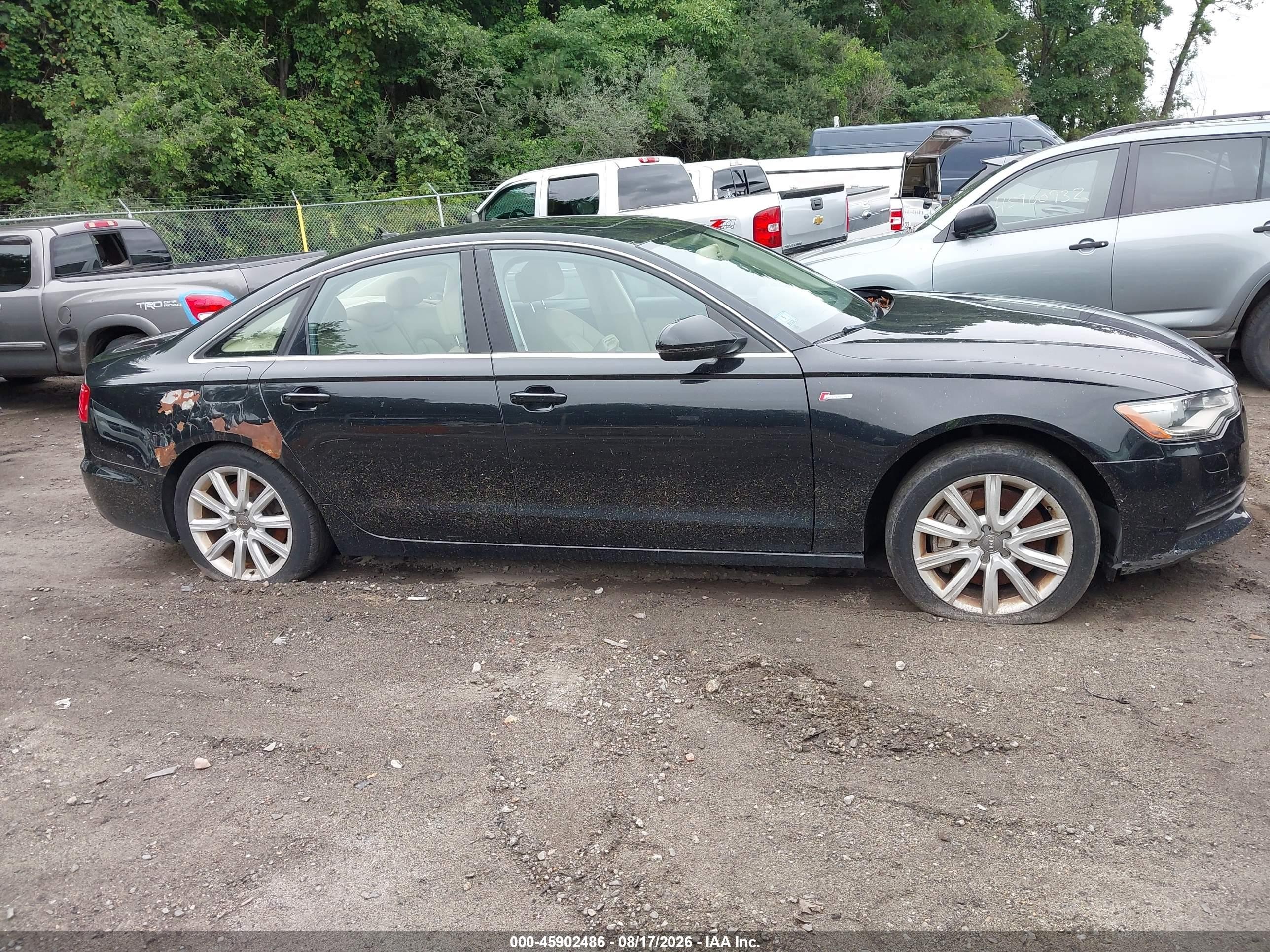 2014 Audi A6 3.0t Premium Plus Черный vin: WAUFGAFC7EN008195