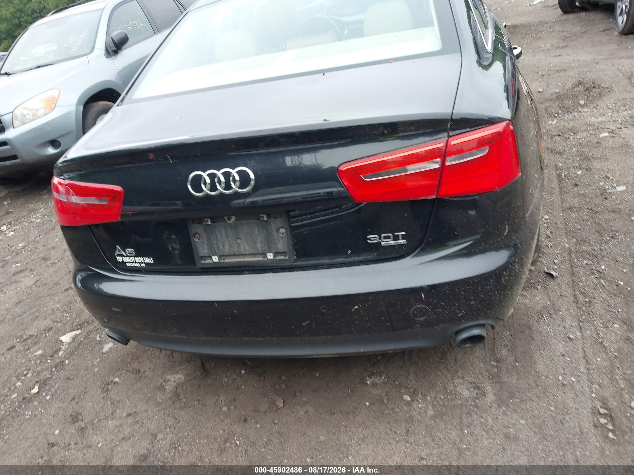 2014 Audi A6 3.0t Premium Plus Черный vin: WAUFGAFC7EN008195