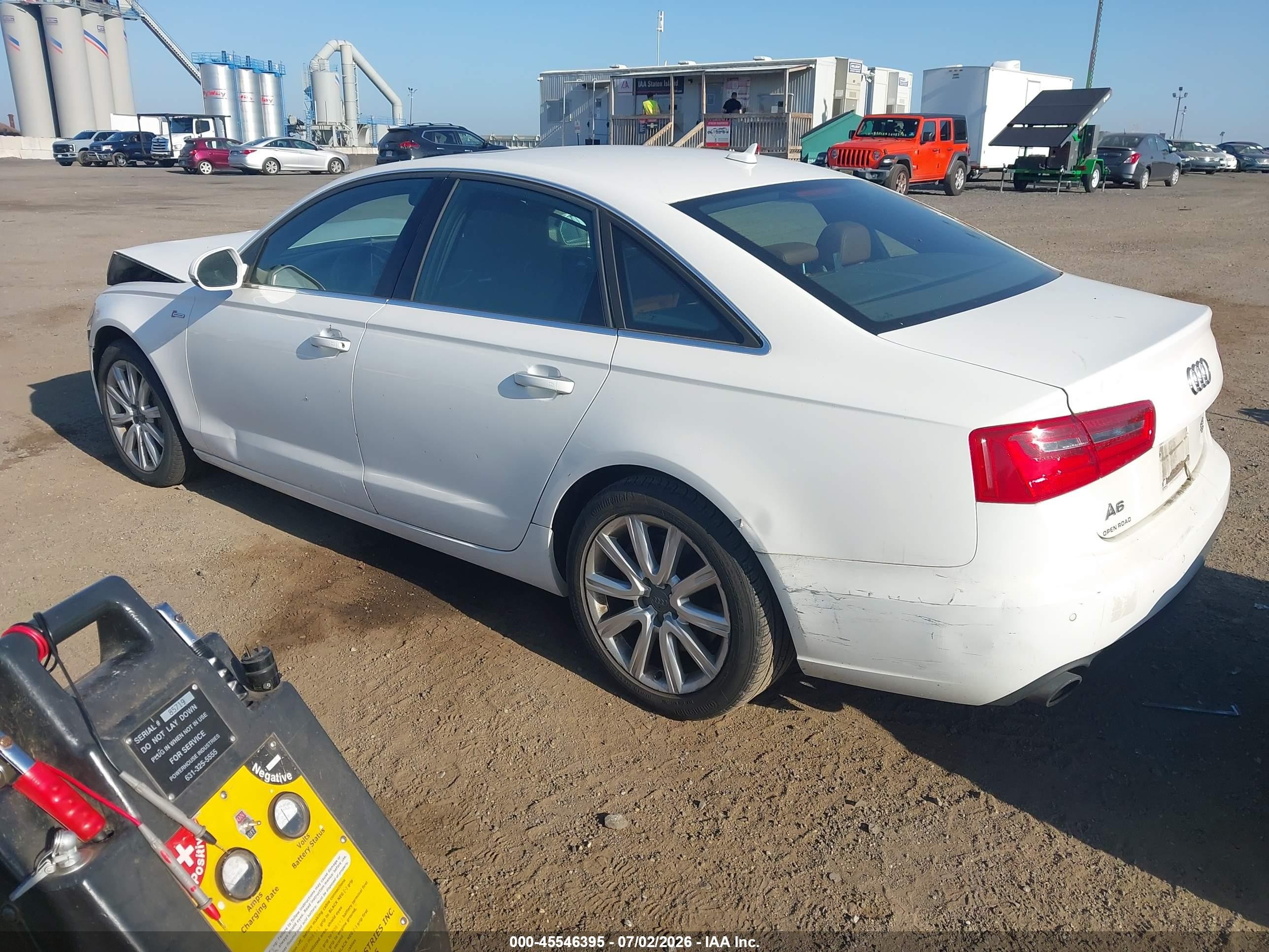 2014 Audi A6 3.0t Premium Plus White vin: WAUFGAFC7EN024428
