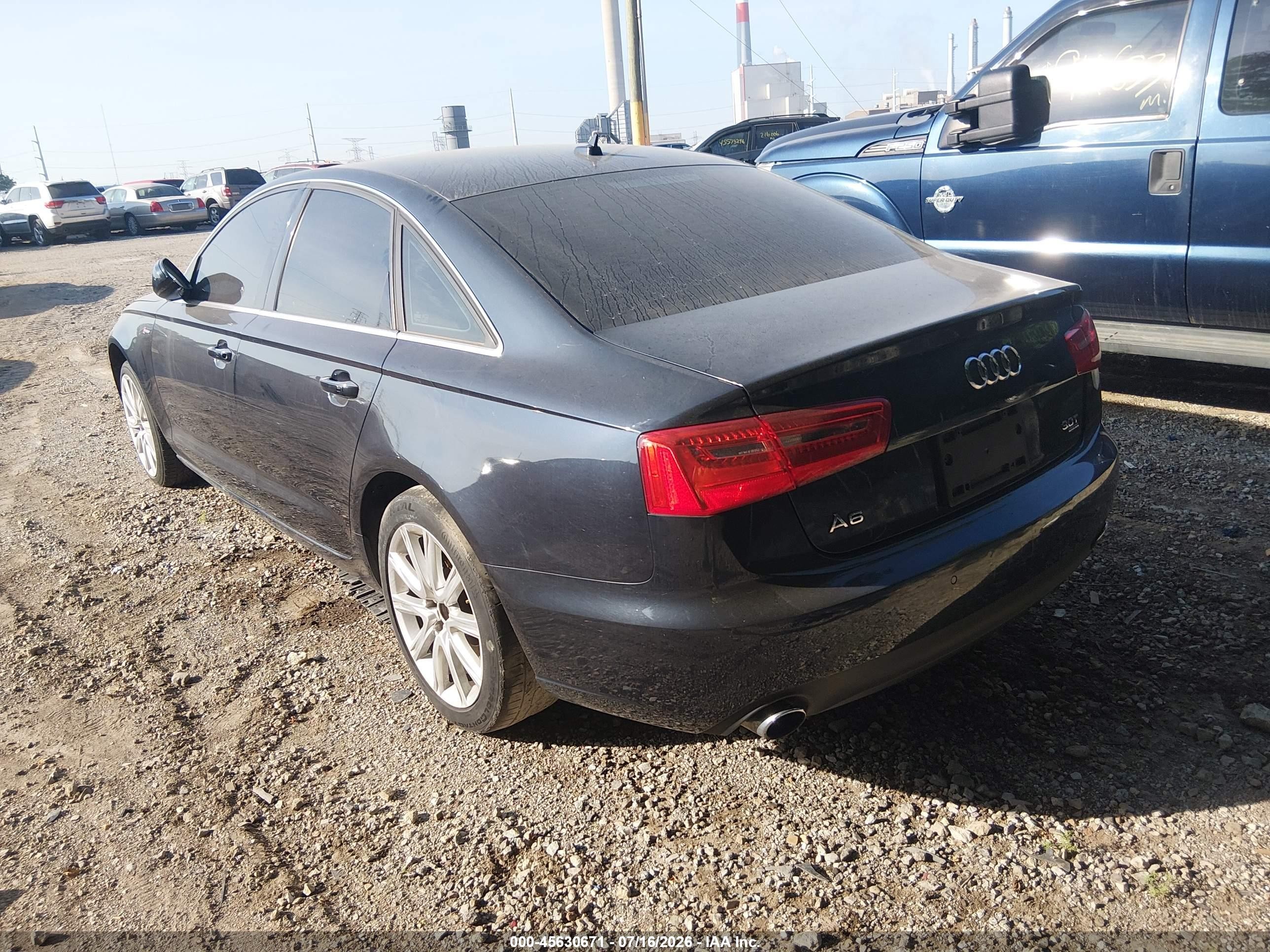 2014 Audi A6 3.0t Premium Plus Black vin: WAUFGAFC7EN026440