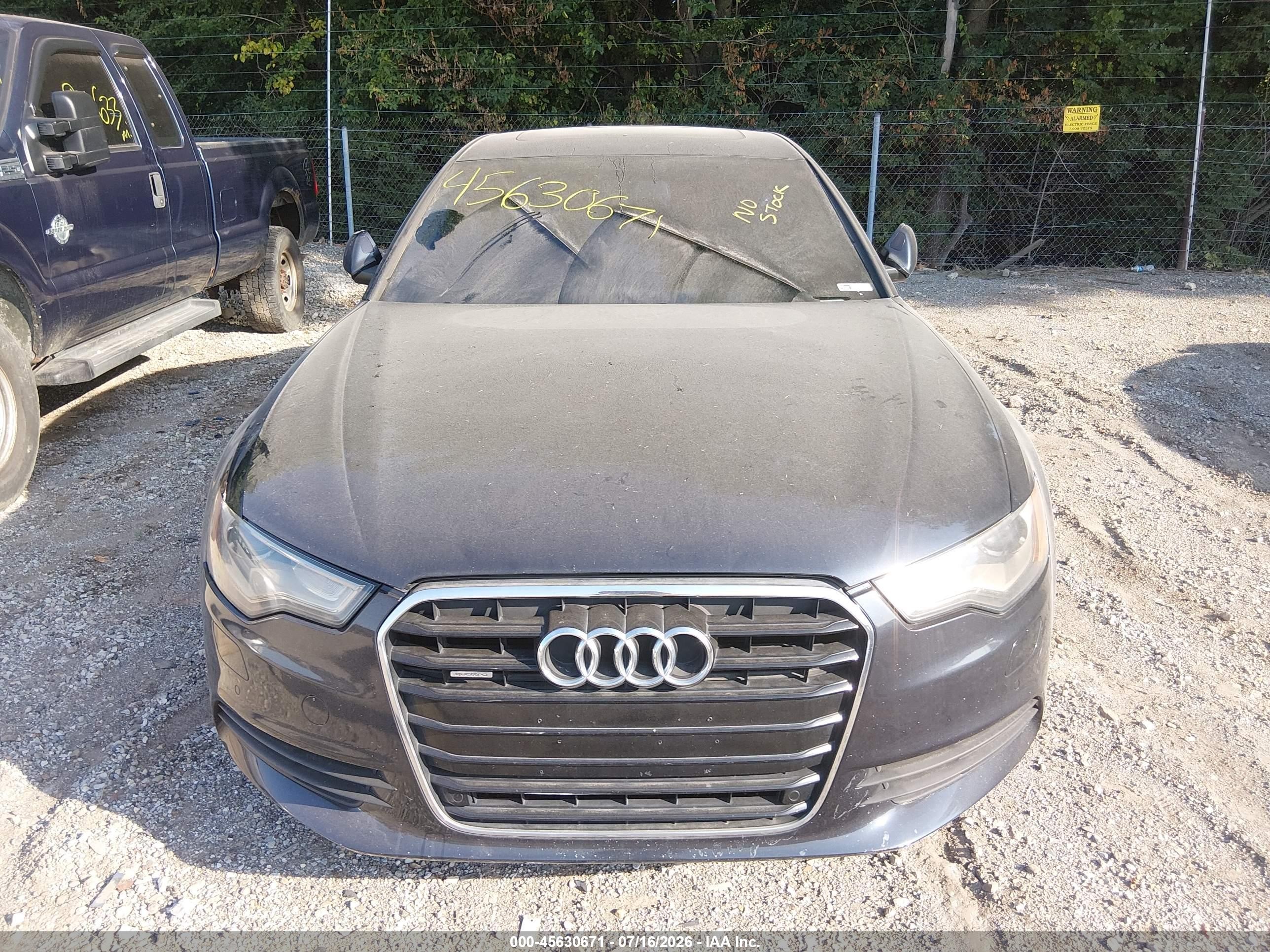 2014 Audi A6 3.0t Premium Plus Black vin: WAUFGAFC7EN026440