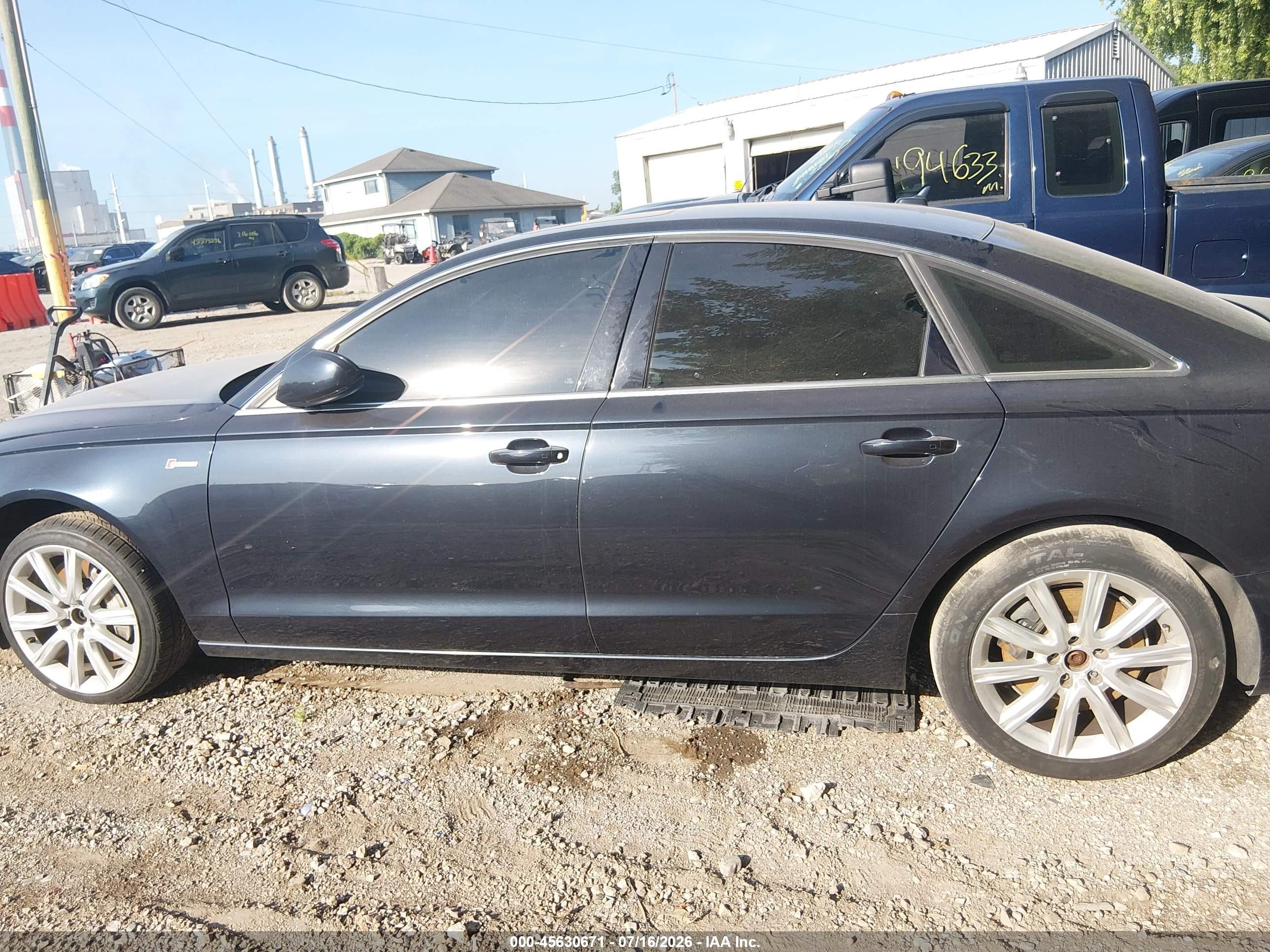 2014 Audi A6 3.0t Premium Plus Black vin: WAUFGAFC7EN026440