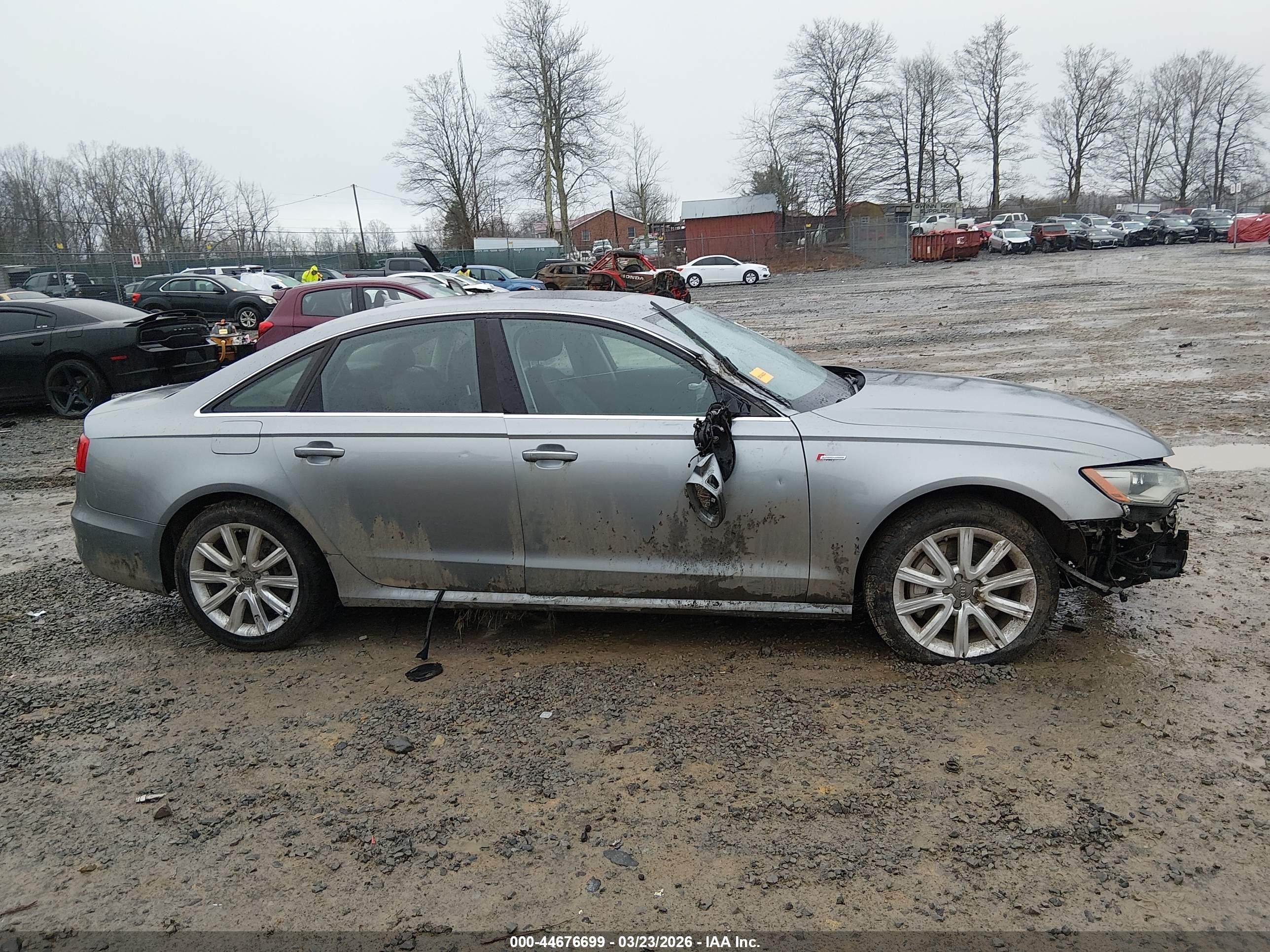 2015 Audi A6 3.0t Premium Plus Серебряный vin: WAUFGAFC7FN012944