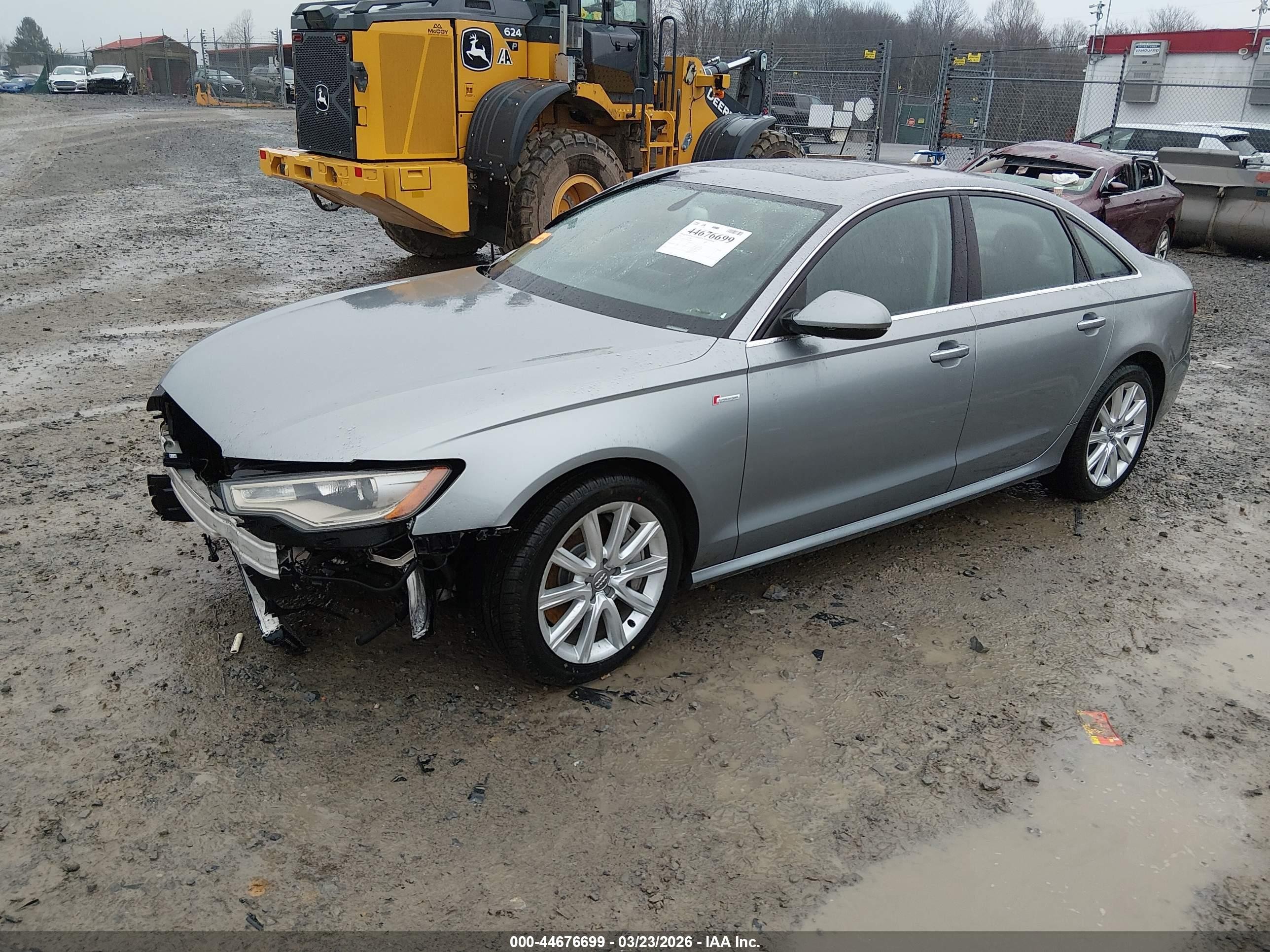2015 Audi A6 3.0t Premium Plus Серебряный vin: WAUFGAFC7FN012944