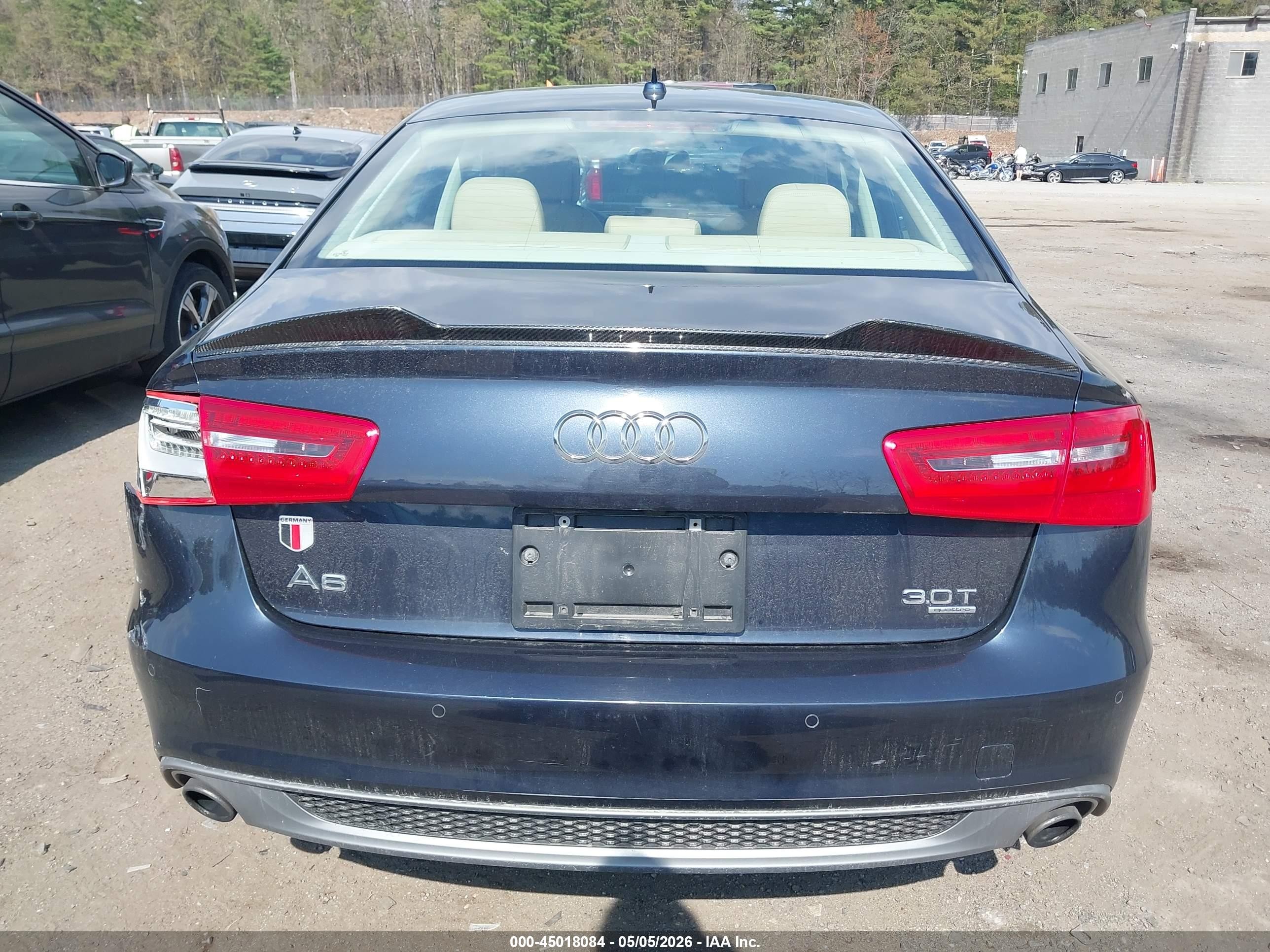 2015 Audi A6 3.0t Premium Plus Gray vin: WAUFGAFC7FN015472