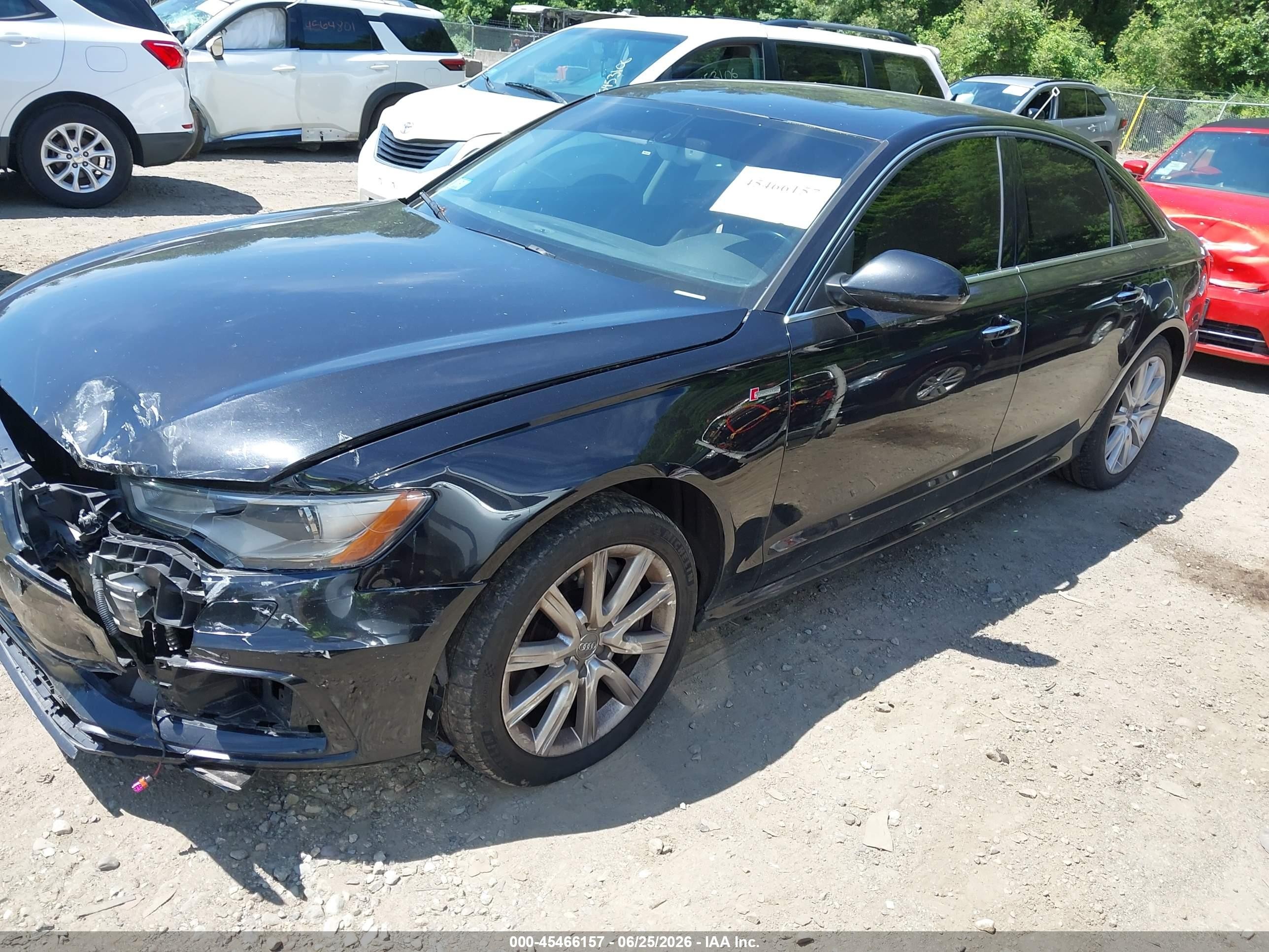 2015 Audi A6 3.0t Premium Plus Black vin: WAUFGAFC8FN019398