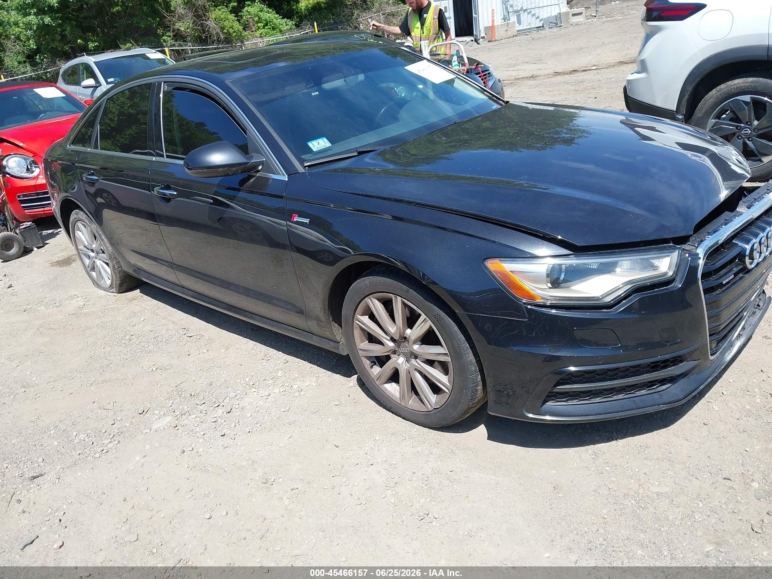 2015 Audi A6 3.0t Premium Plus Black vin: WAUFGAFC8FN019398