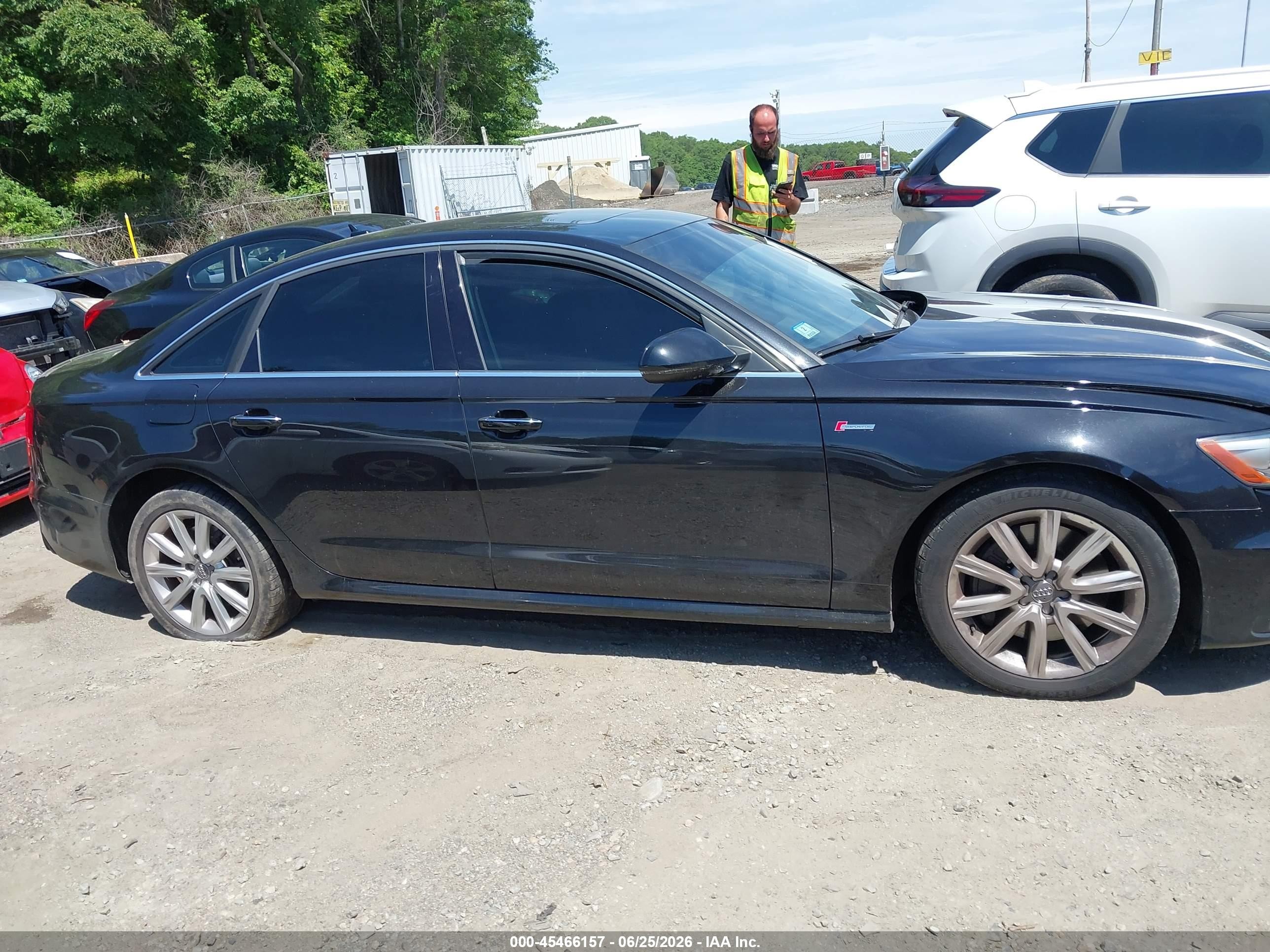 2015 Audi A6 3.0t Premium Plus Black vin: WAUFGAFC8FN019398