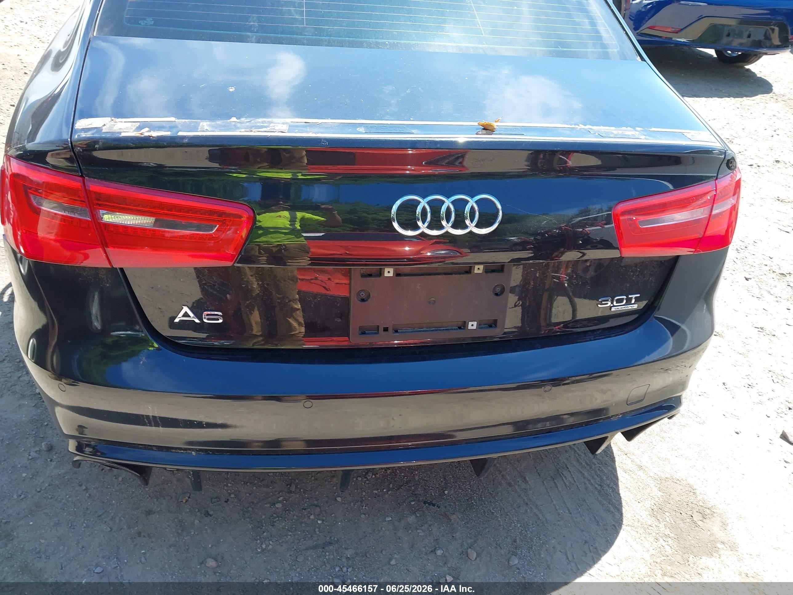 2015 Audi A6 3.0t Premium Plus Black vin: WAUFGAFC8FN019398