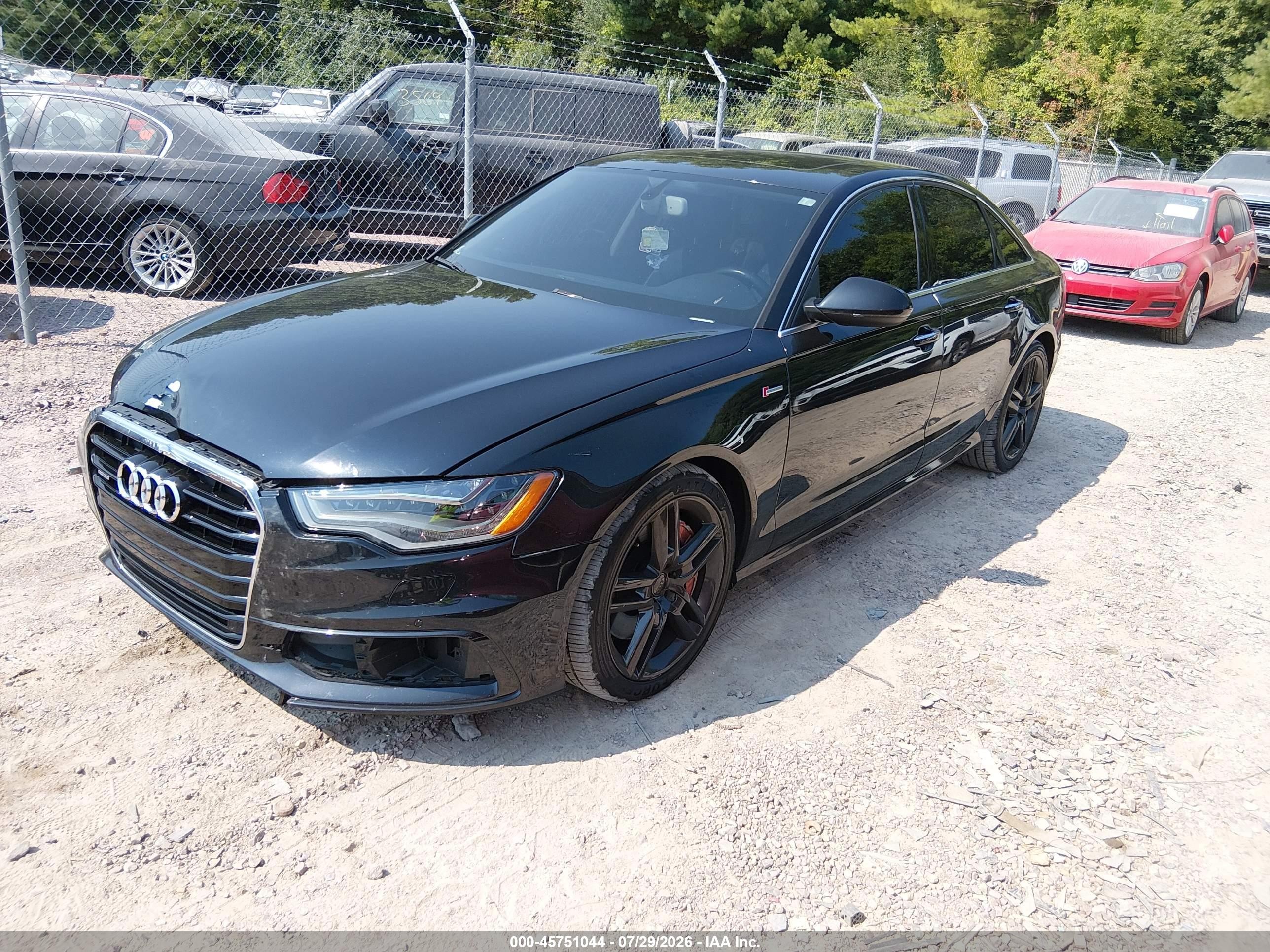 2015 Audi A6 3.0t Premium Plus Black vin: WAUFGAFC8FN030398