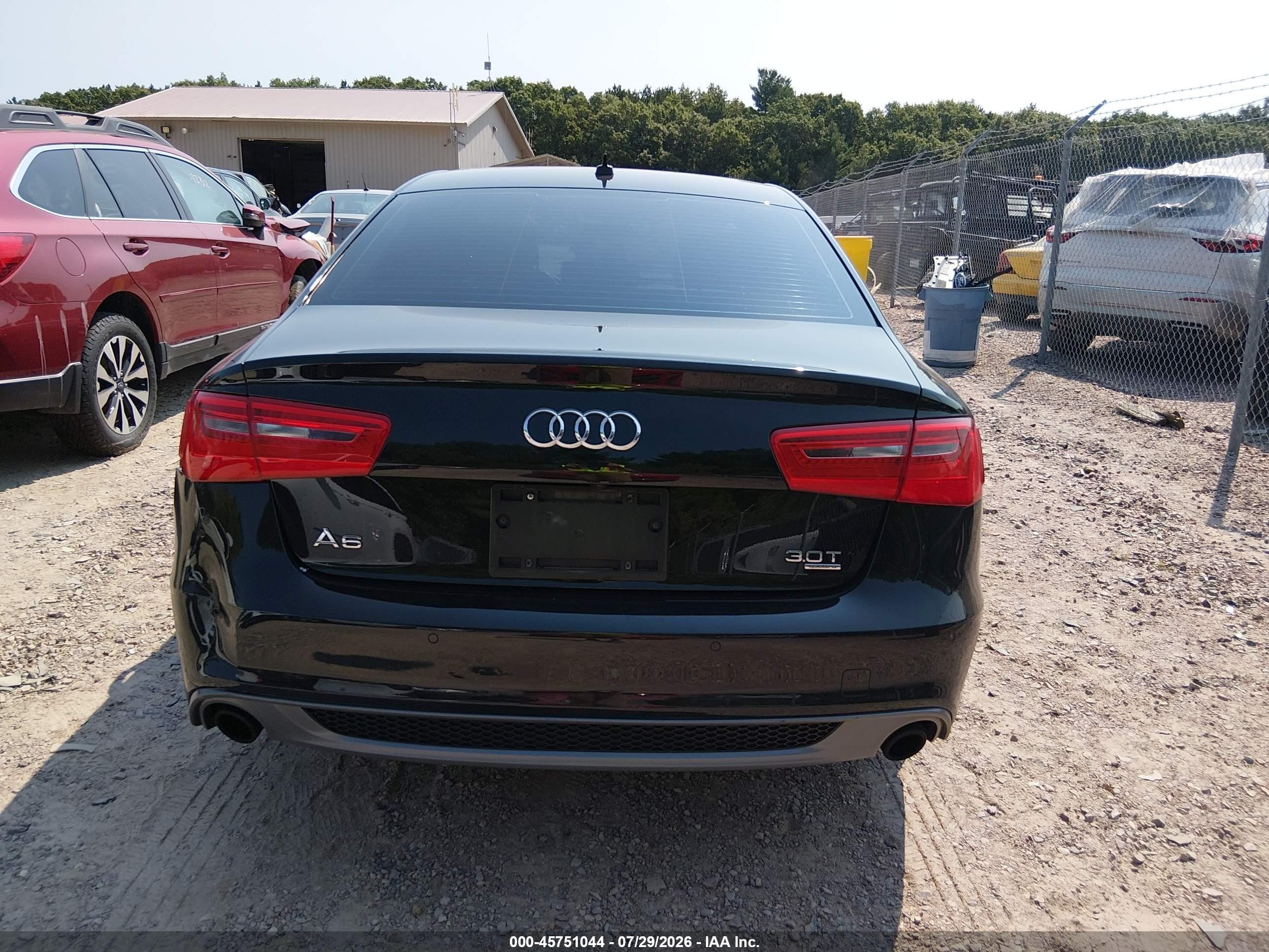 2015 Audi A6 3.0t Premium Plus Black vin: WAUFGAFC8FN030398