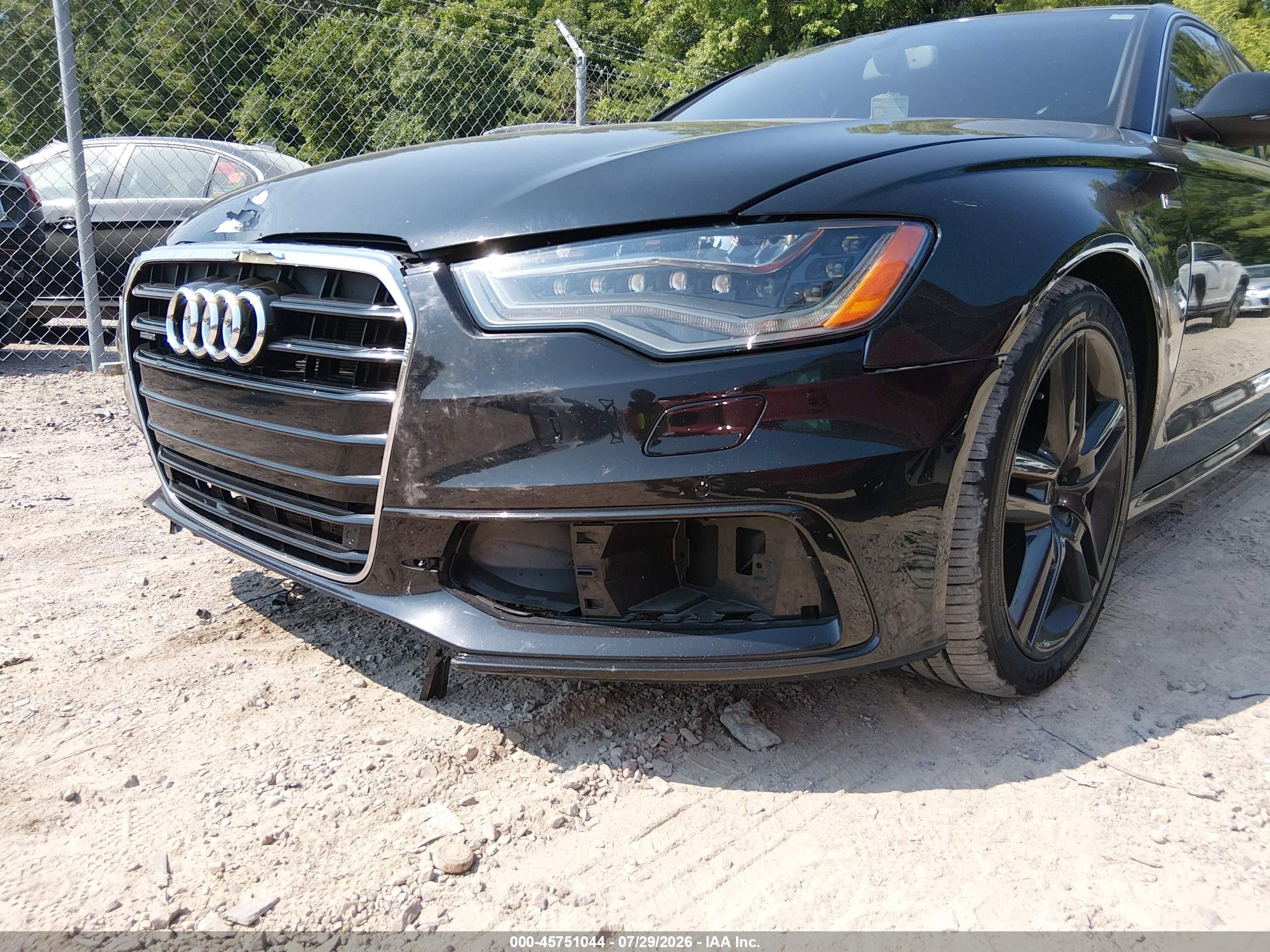 2015 Audi A6 3.0t Premium Plus Black vin: WAUFGAFC8FN030398