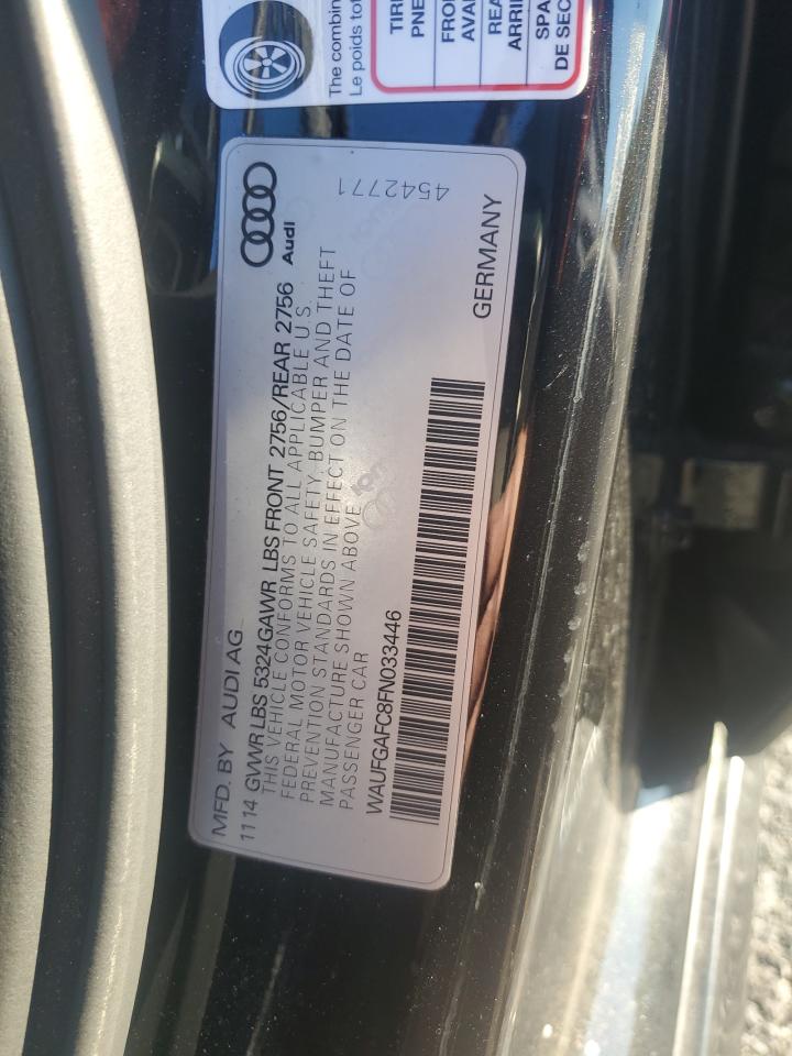 2015 Audi A6 Premium Plus Black vin: WAUFGAFC8FN033446