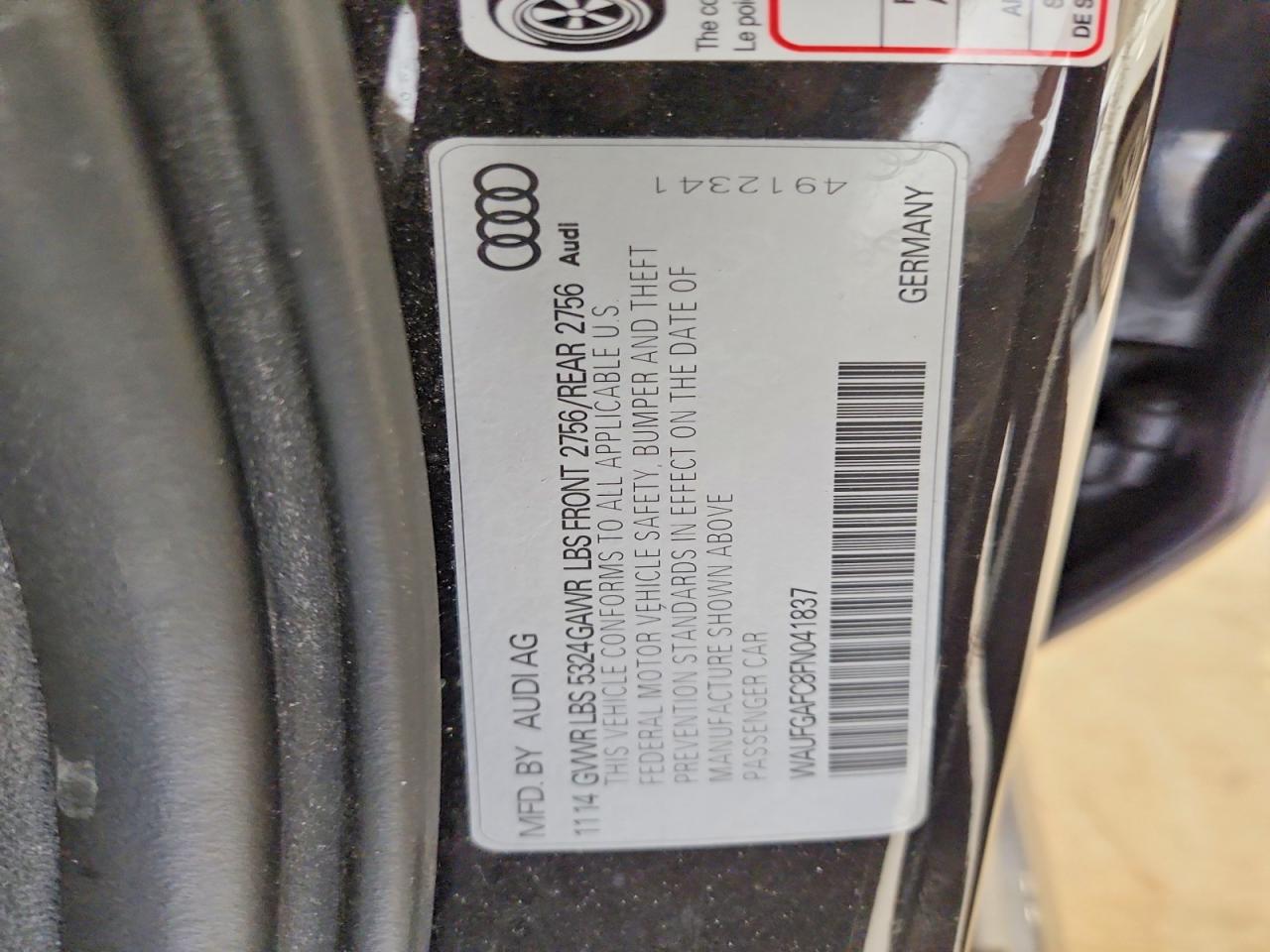 2015 Audi A6 Premium Plus Gray vin: WAUFGAFC8FN041837