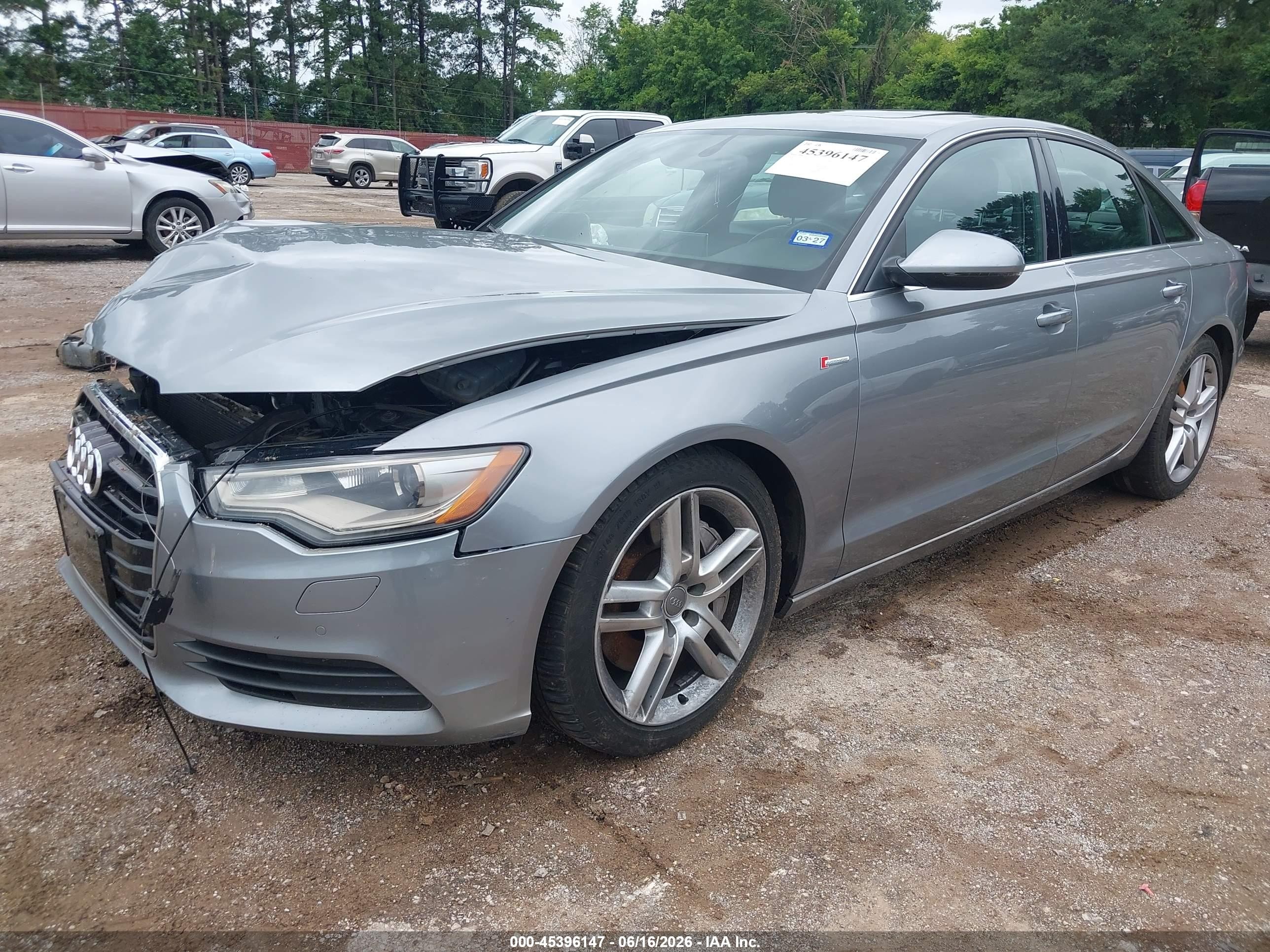 2014 Audi A6 3.0t Premium Plus Silver vin: WAUFGAFC9EN065269