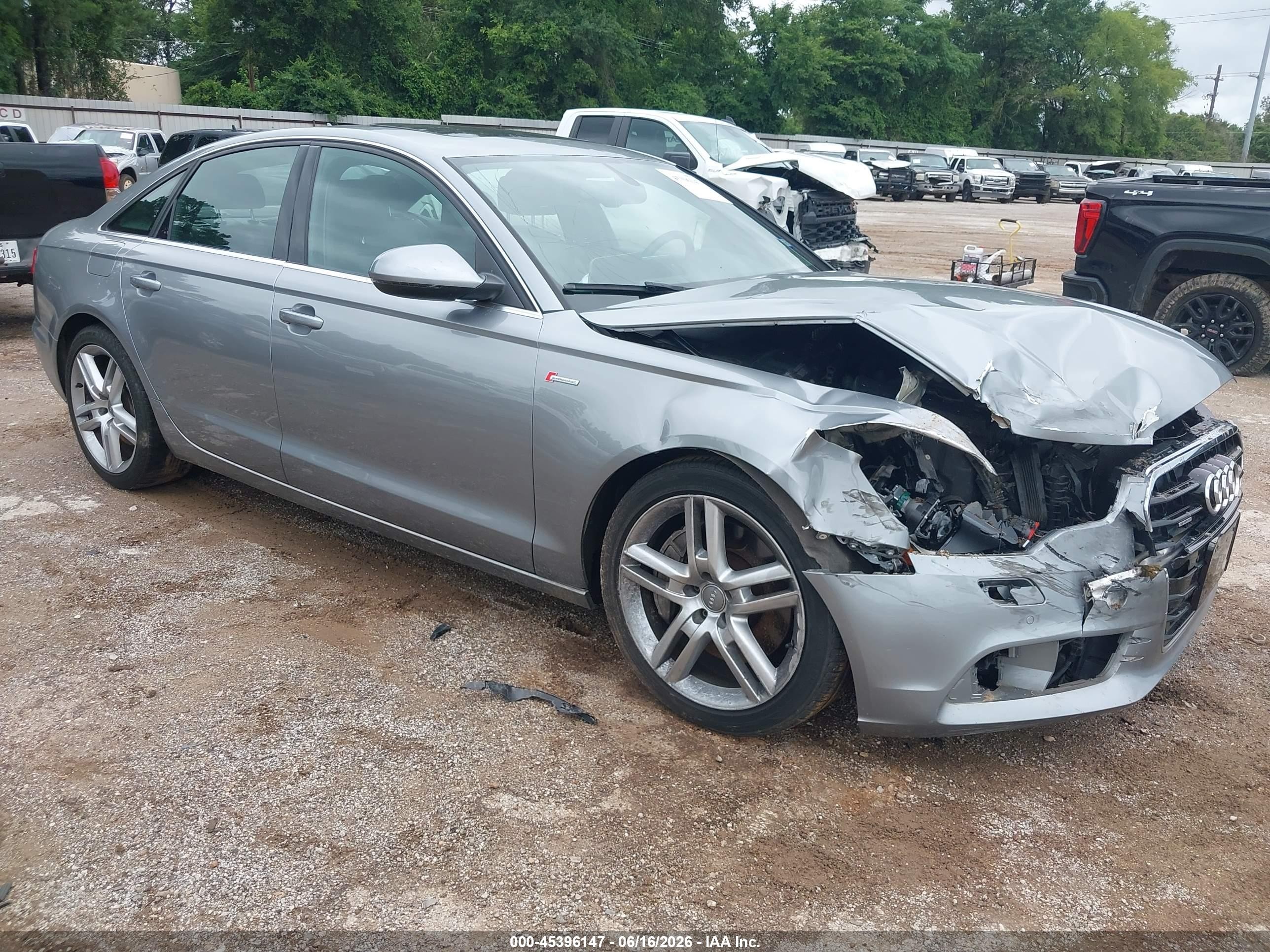 2014 Audi A6 3.0t Premium Plus Silver vin: WAUFGAFC9EN065269