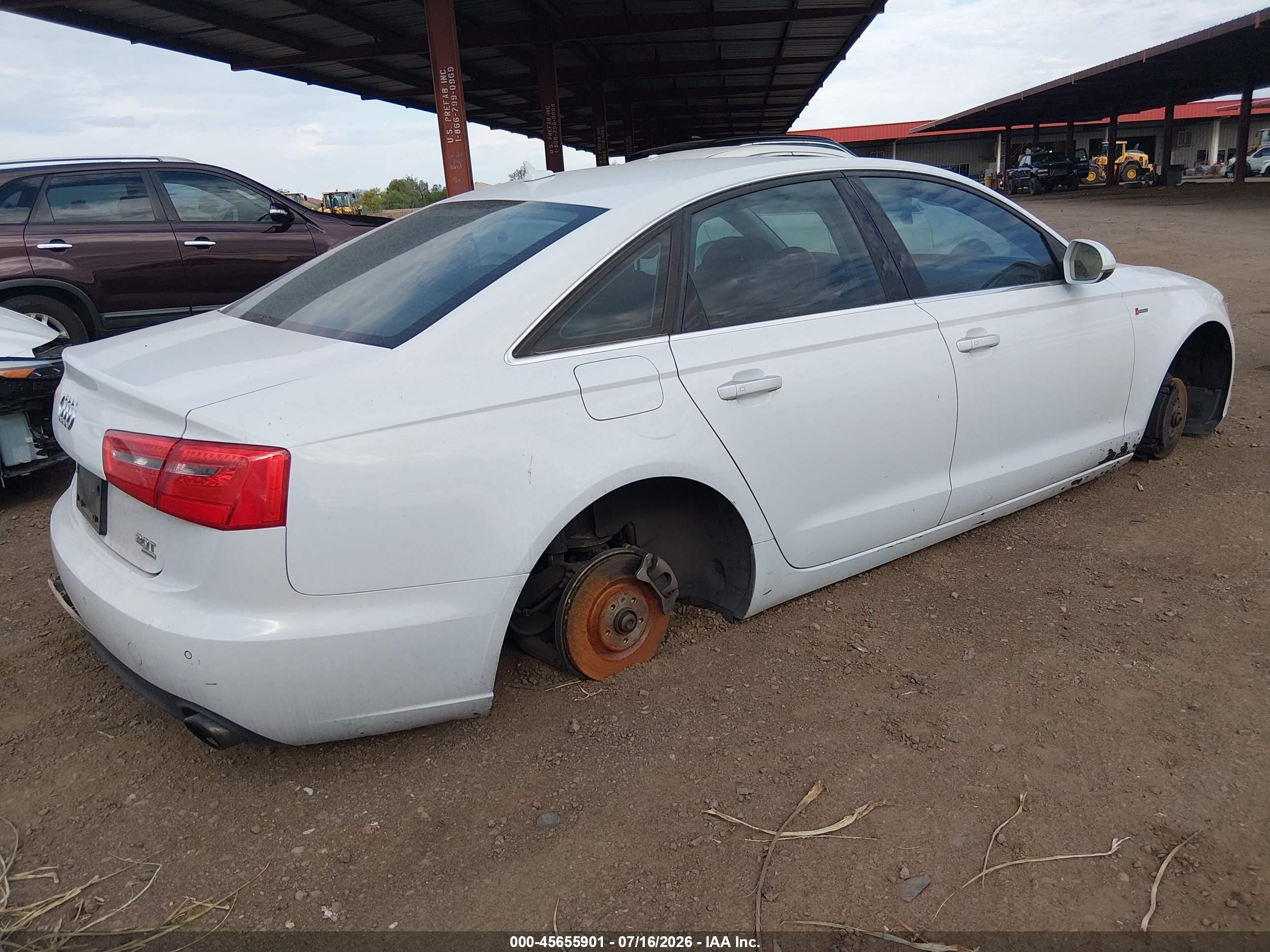 2014 Audi A6 3.0t Premium Plus Белый vin: WAUFGAFC9EN109920