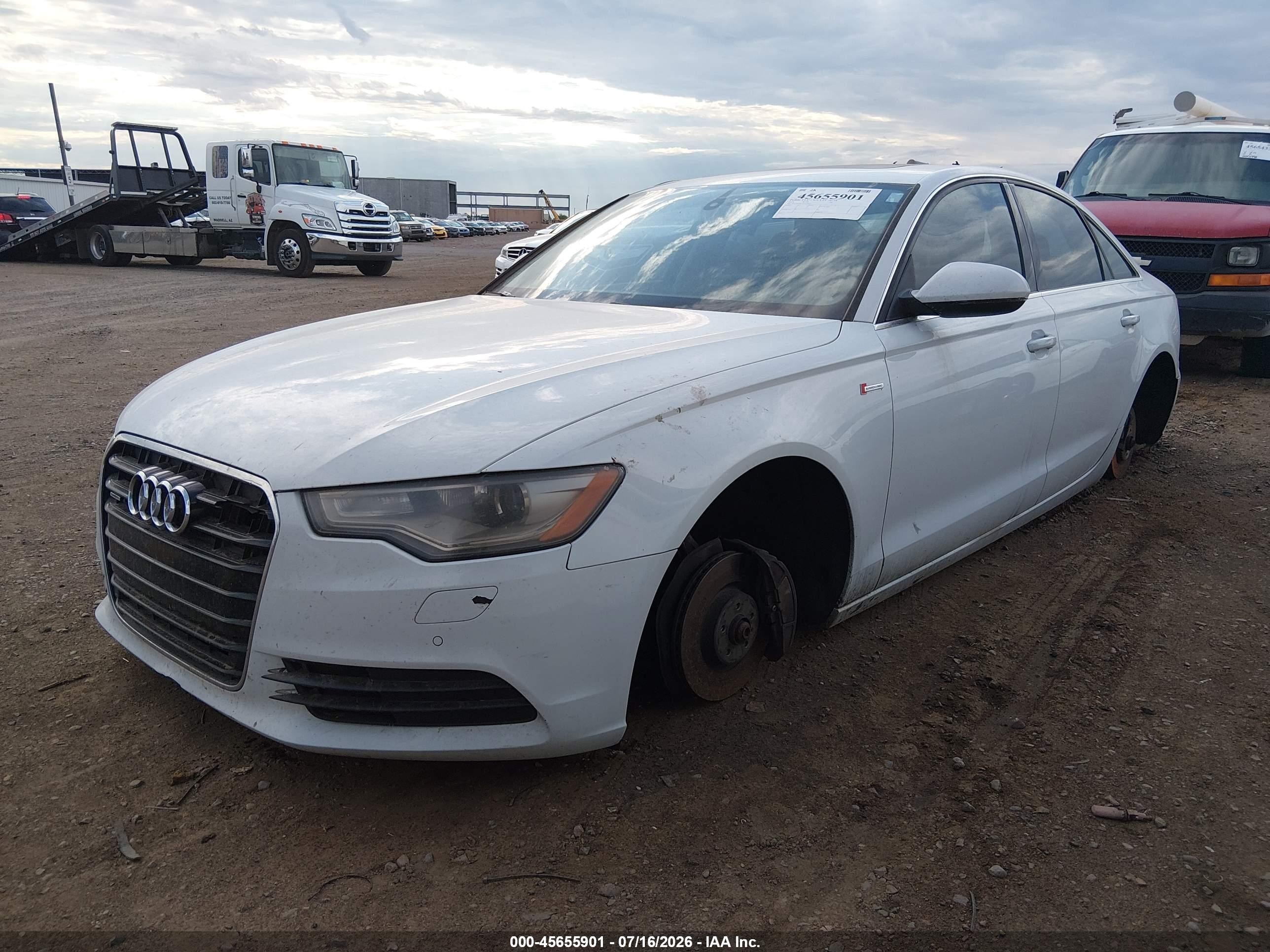 2014 Audi A6 3.0t Premium Plus Белый vin: WAUFGAFC9EN109920