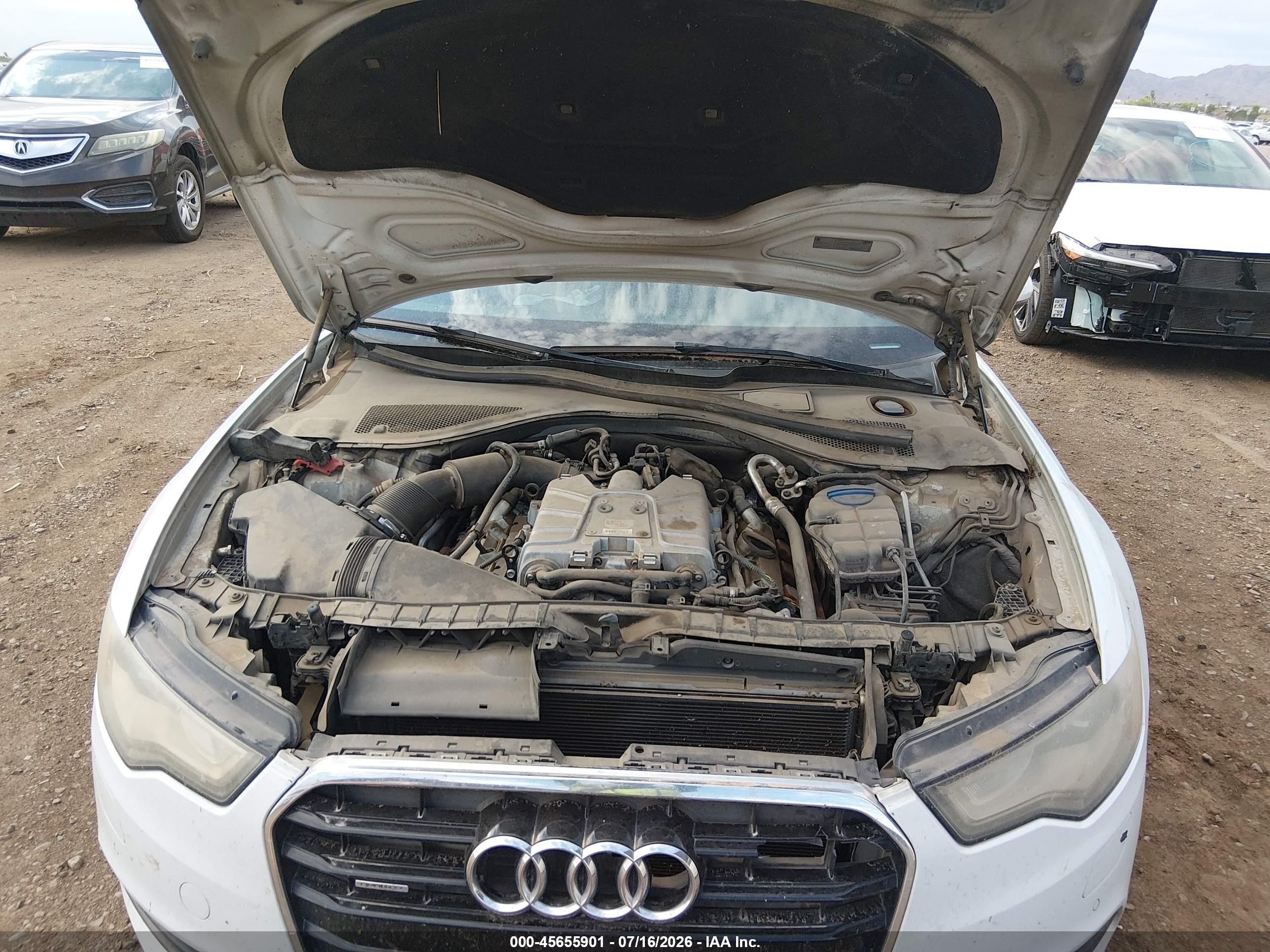 2014 Audi A6 3.0t Premium Plus Белый vin: WAUFGAFC9EN109920