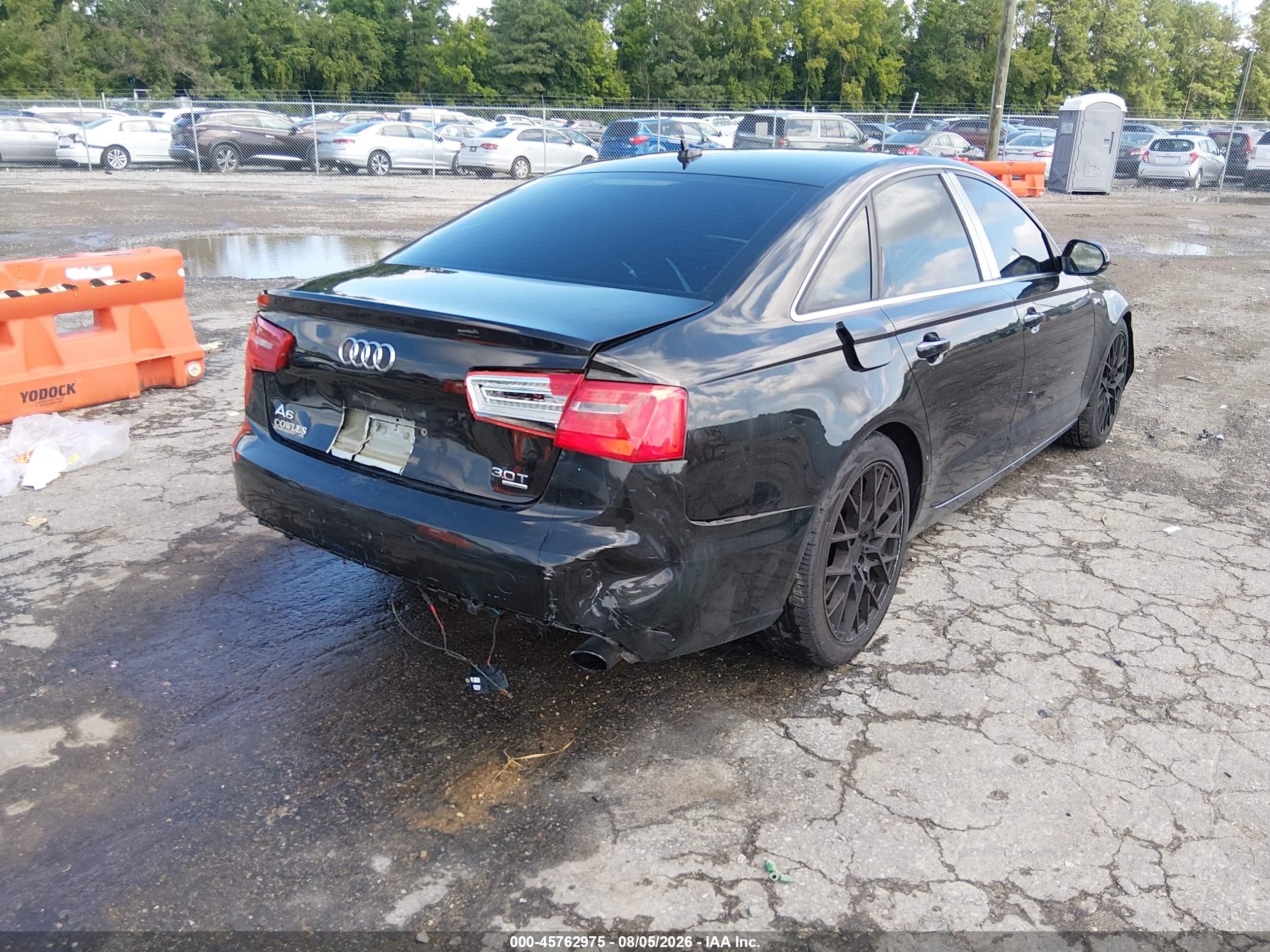 2014 Audi A6 3.0t Premium Plus Black vin: WAUFGAFCXEN015836