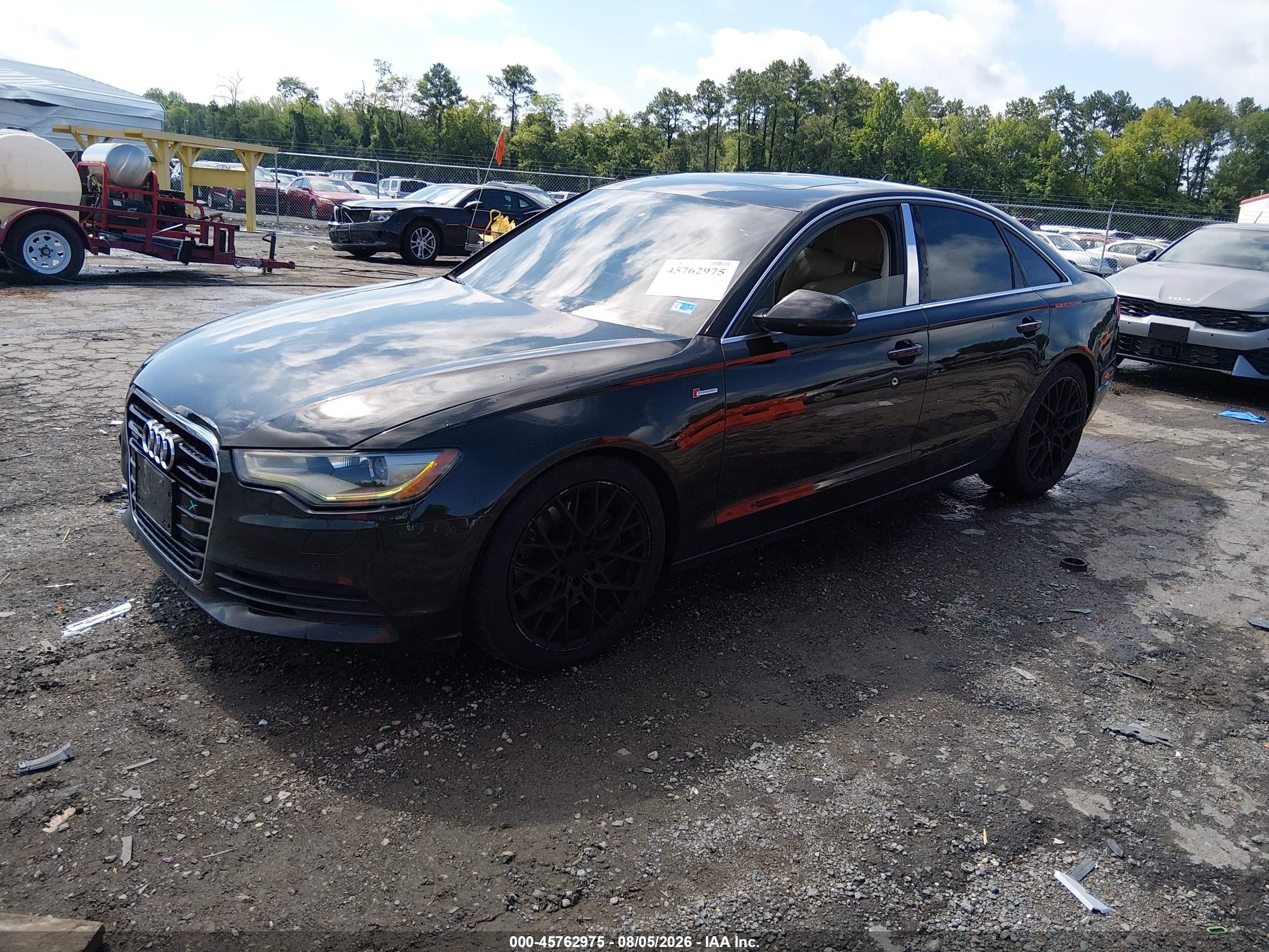 2014 Audi A6 3.0t Premium Plus Black vin: WAUFGAFCXEN015836