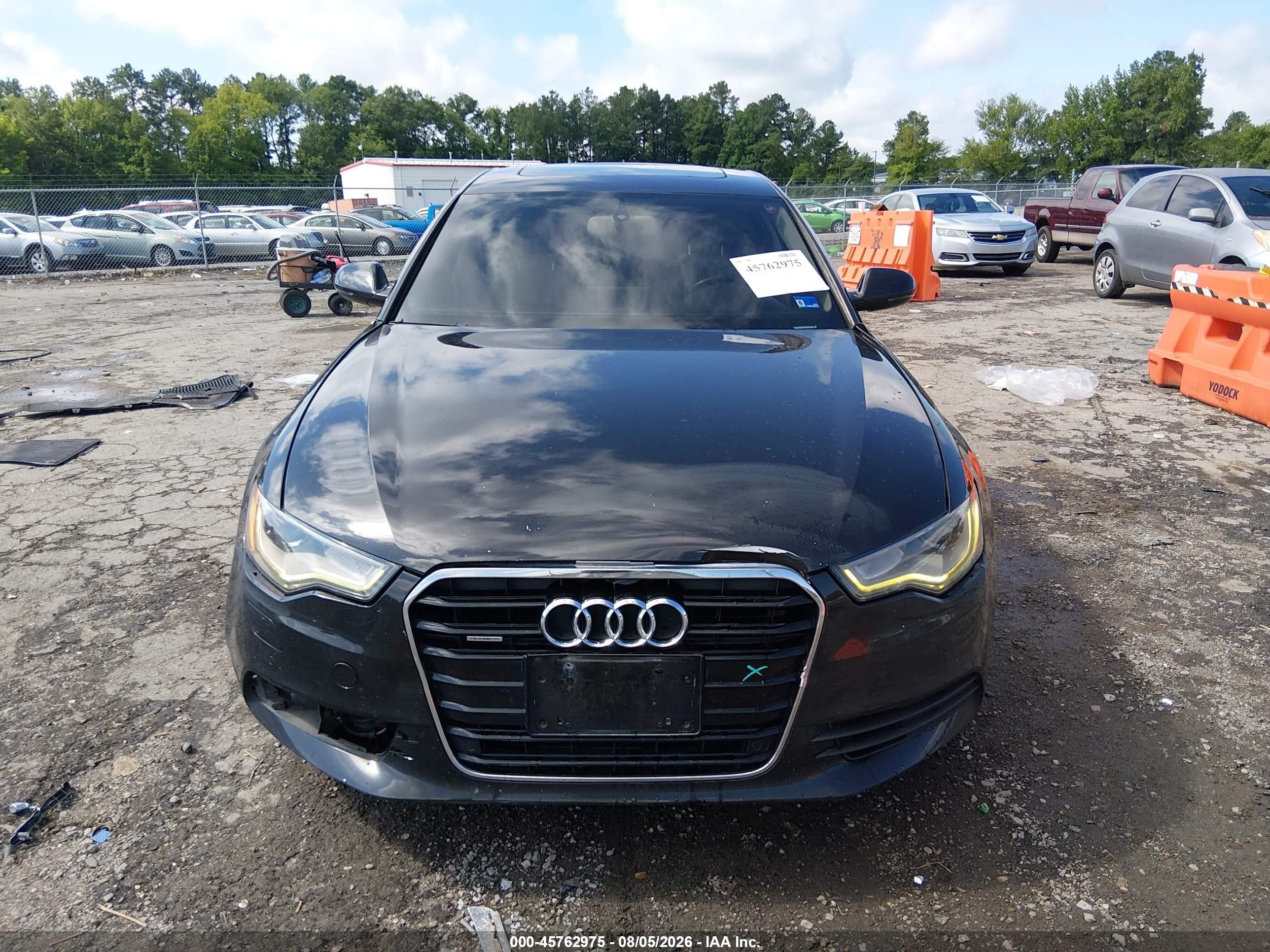 2014 Audi A6 3.0t Premium Plus Black vin: WAUFGAFCXEN015836