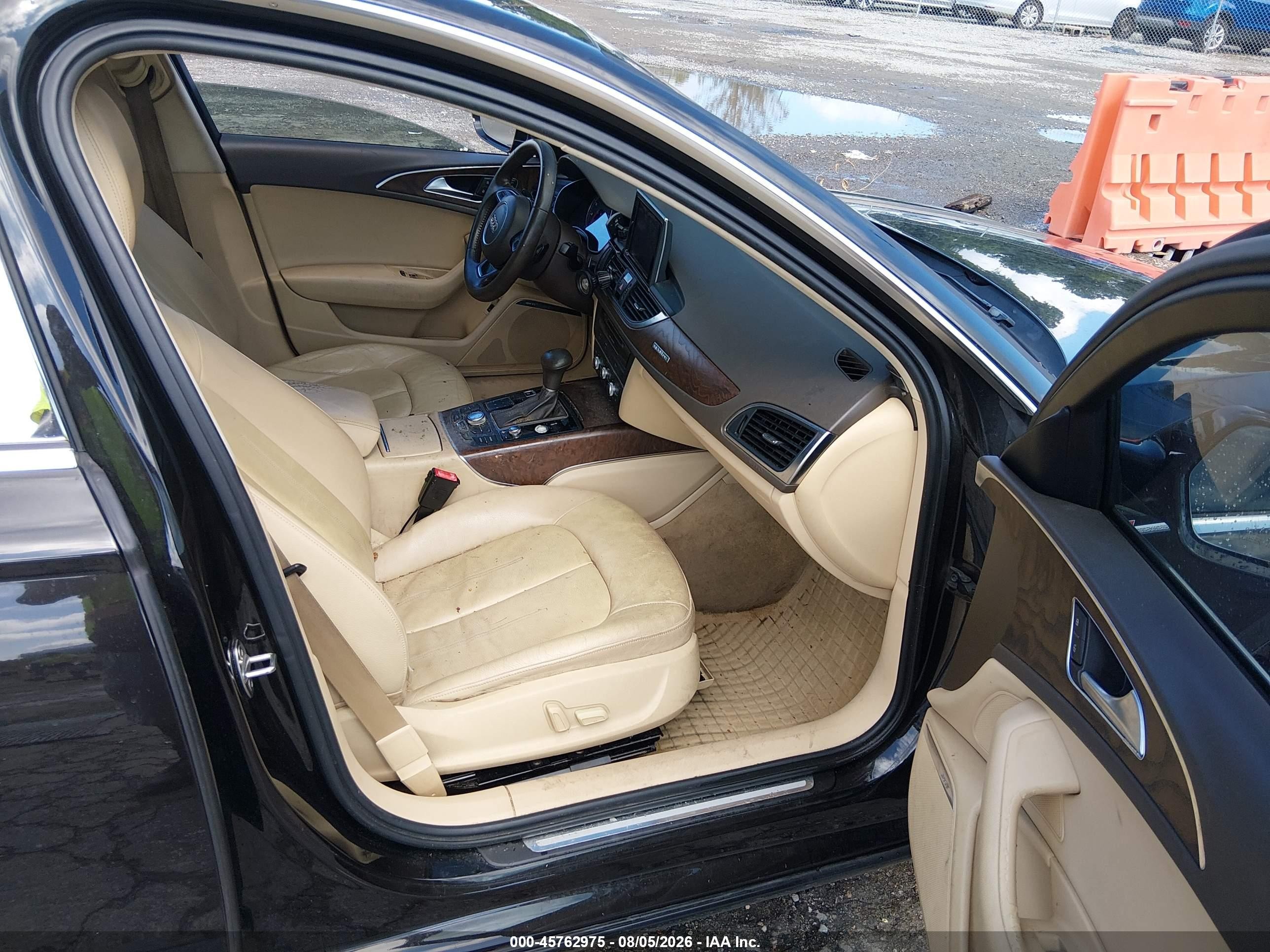 2014 Audi A6 3.0t Premium Plus Black vin: WAUFGAFCXEN015836