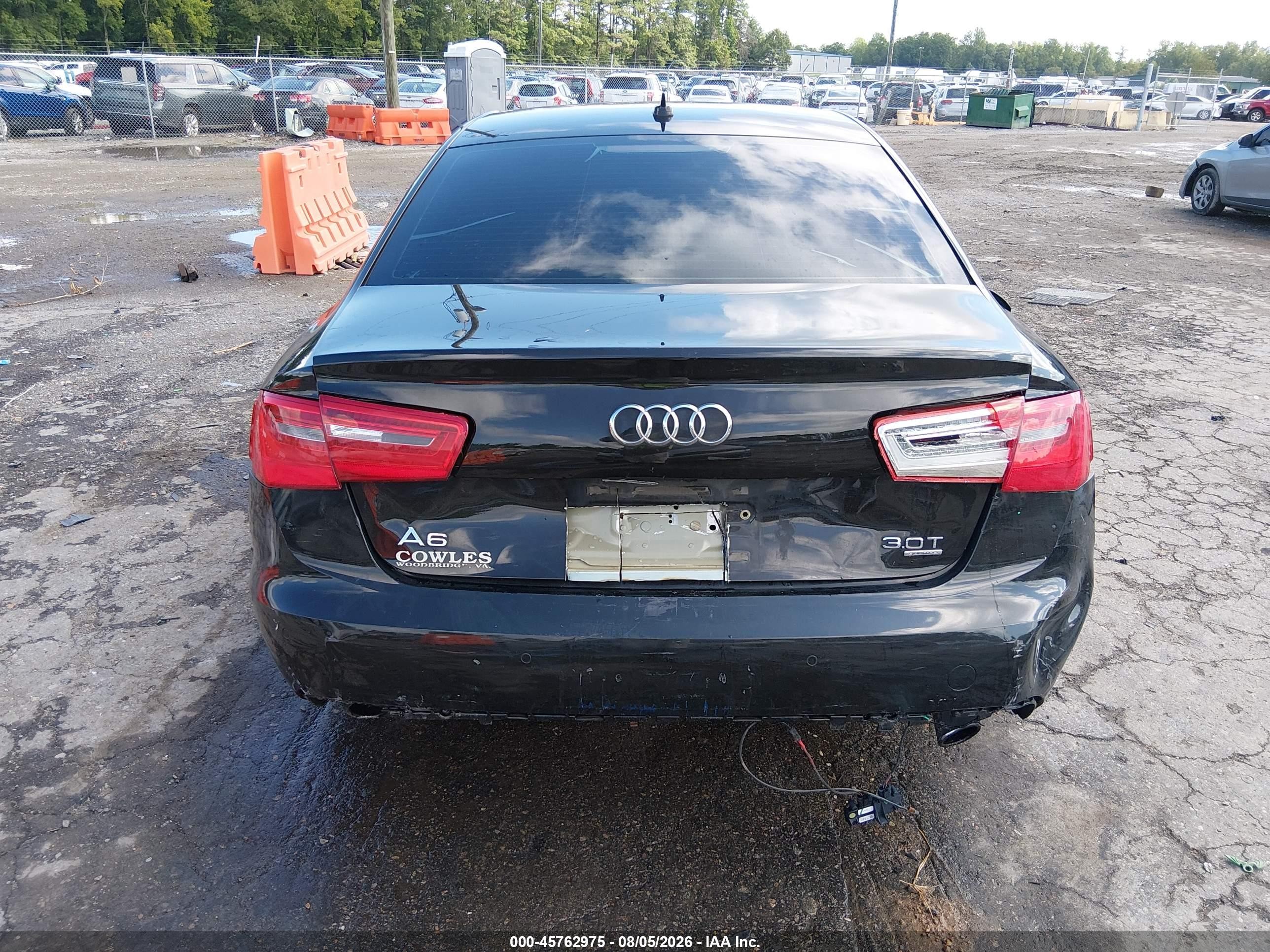 2014 Audi A6 3.0t Premium Plus Black vin: WAUFGAFCXEN015836