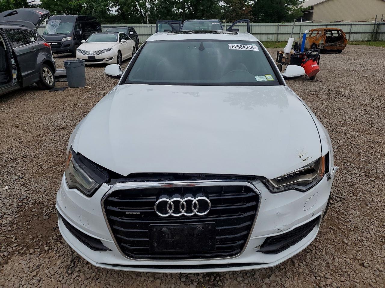 2015 Audi A6 Premium Plus White vin: WAUFGAFCXFN004062