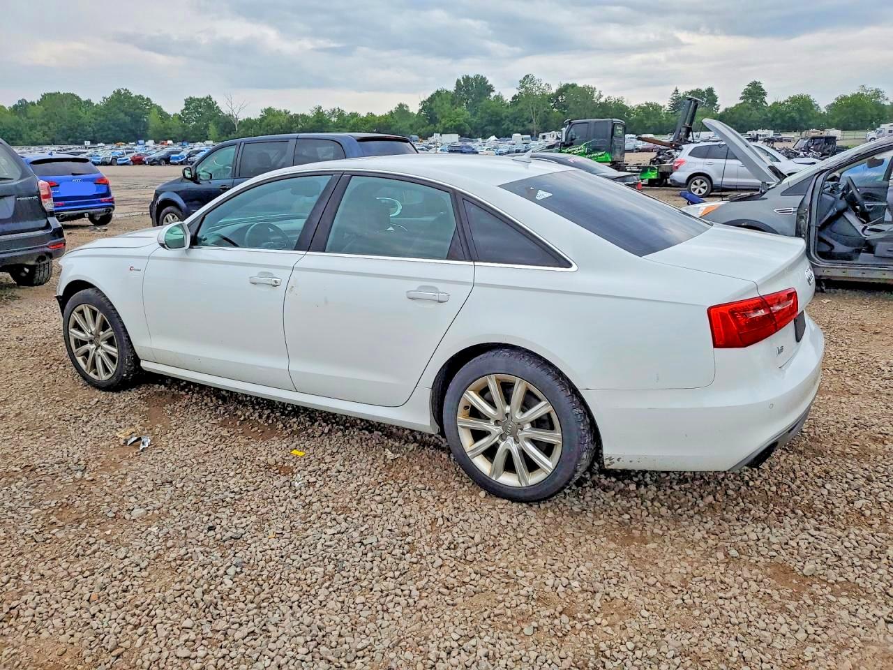 2015 Audi A6 Premium Plus White vin: WAUFGAFCXFN004062