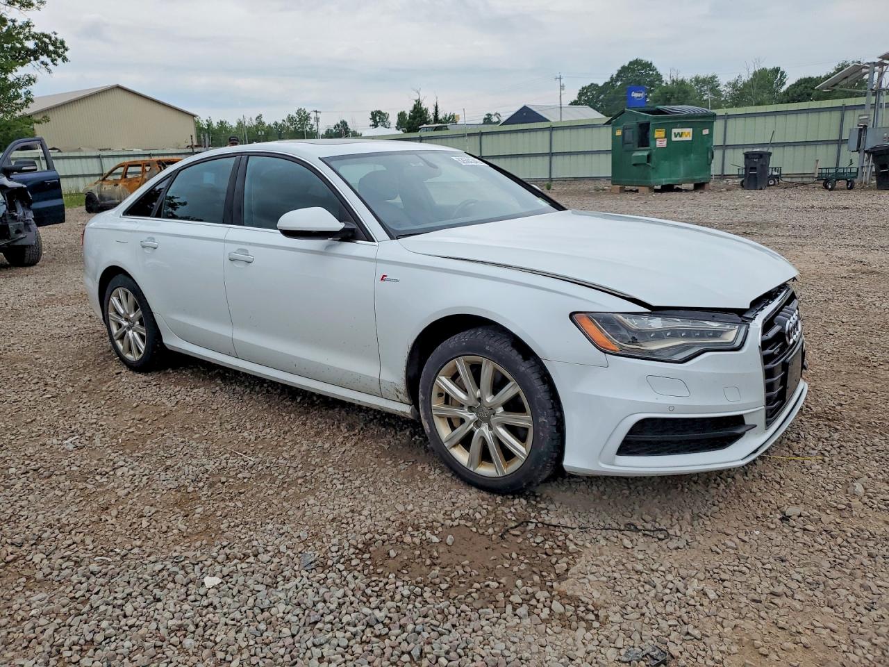 2015 Audi A6 Premium Plus White vin: WAUFGAFCXFN004062
