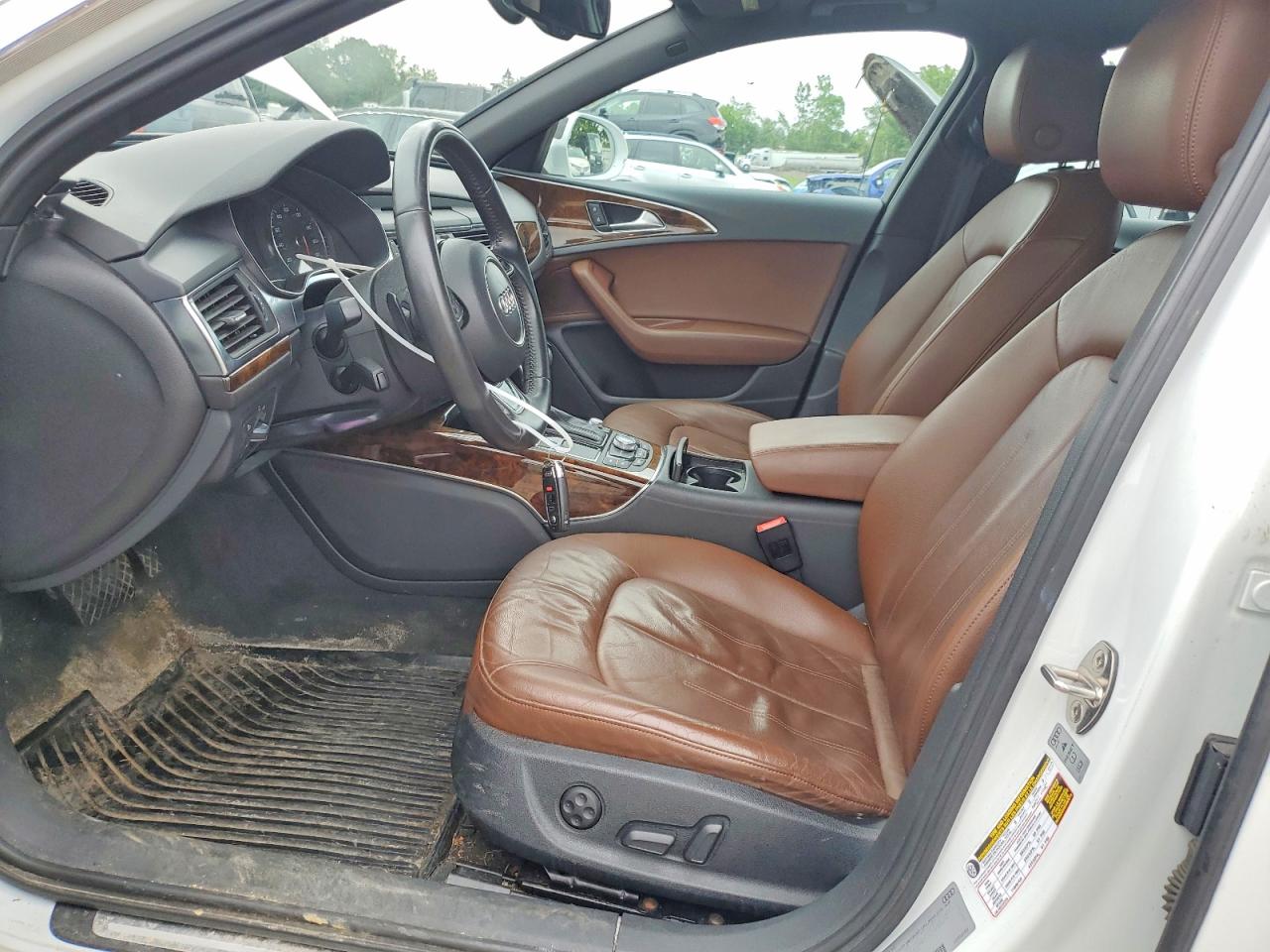 2015 Audi A6 Premium Plus White vin: WAUFGAFCXFN004062