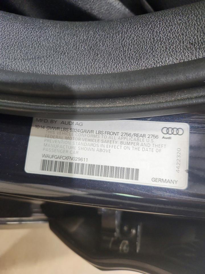 2015 Audi A6 Premium Plus Blue vin: WAUFGAFCXFN029611