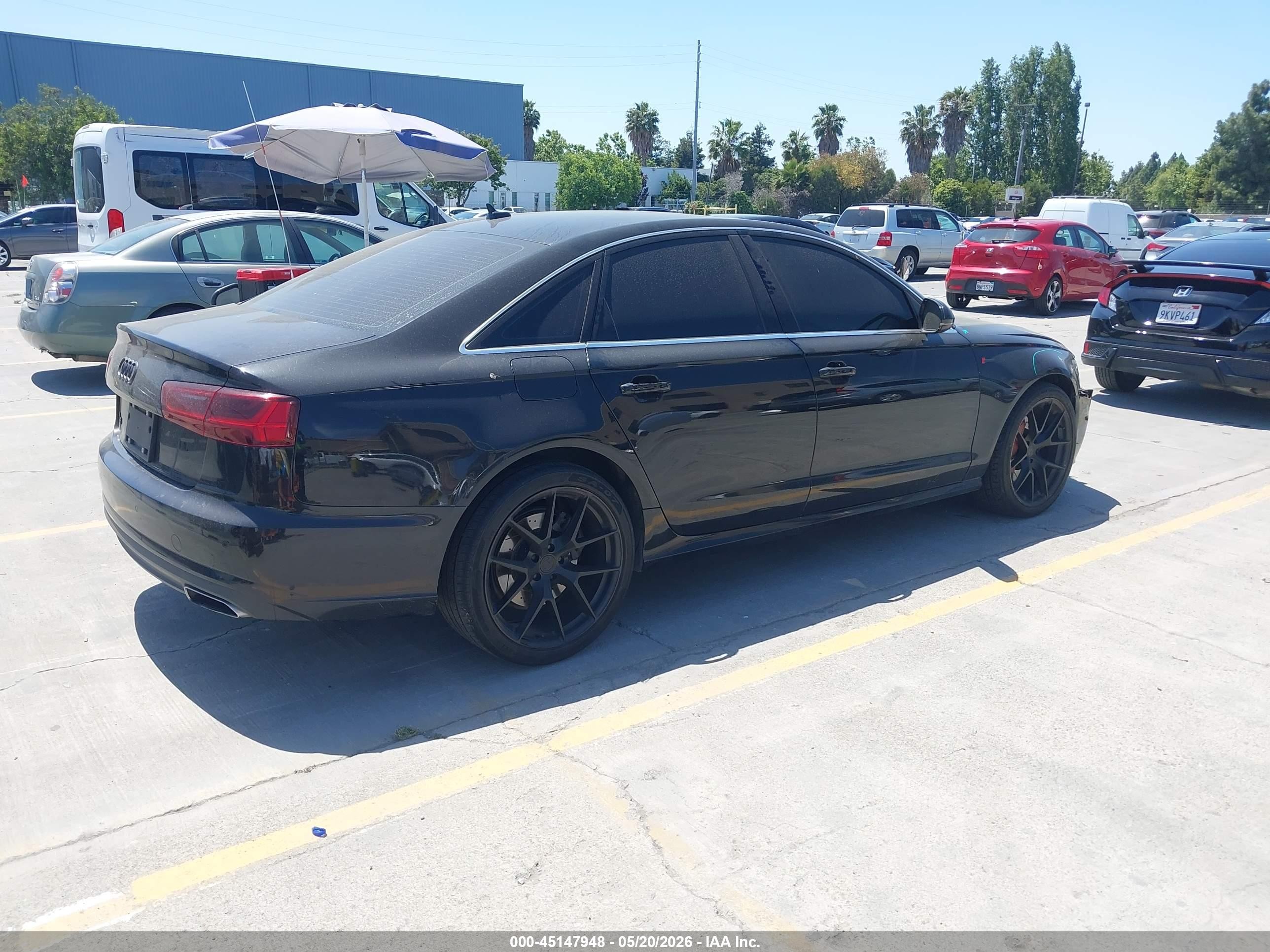 2016 Audi A6 3.0t Premium Plus Черный vin: WAUFGAFCXGN005648