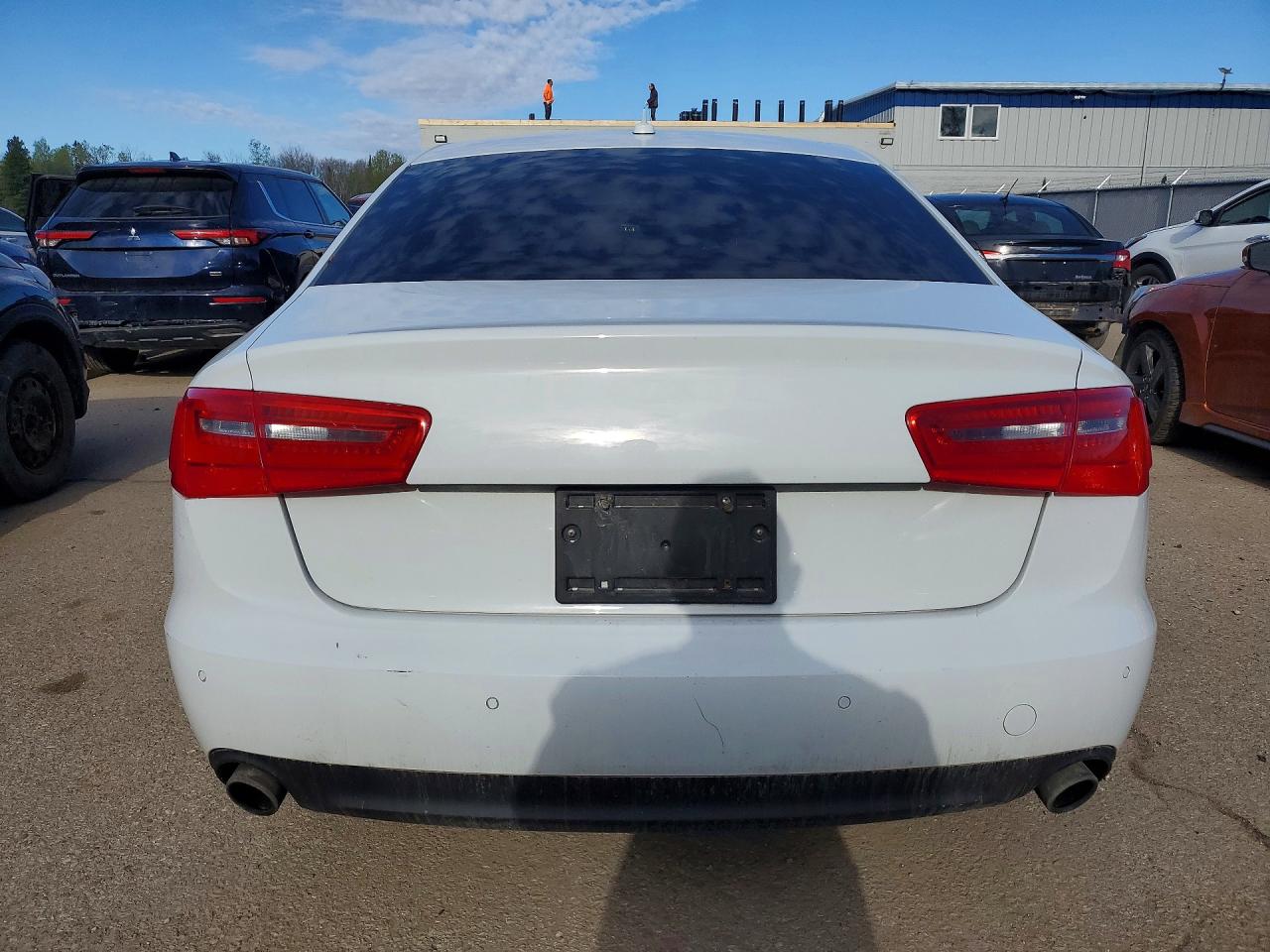 2012 Audi A6 White vin: WAUFGCFC1CN141270