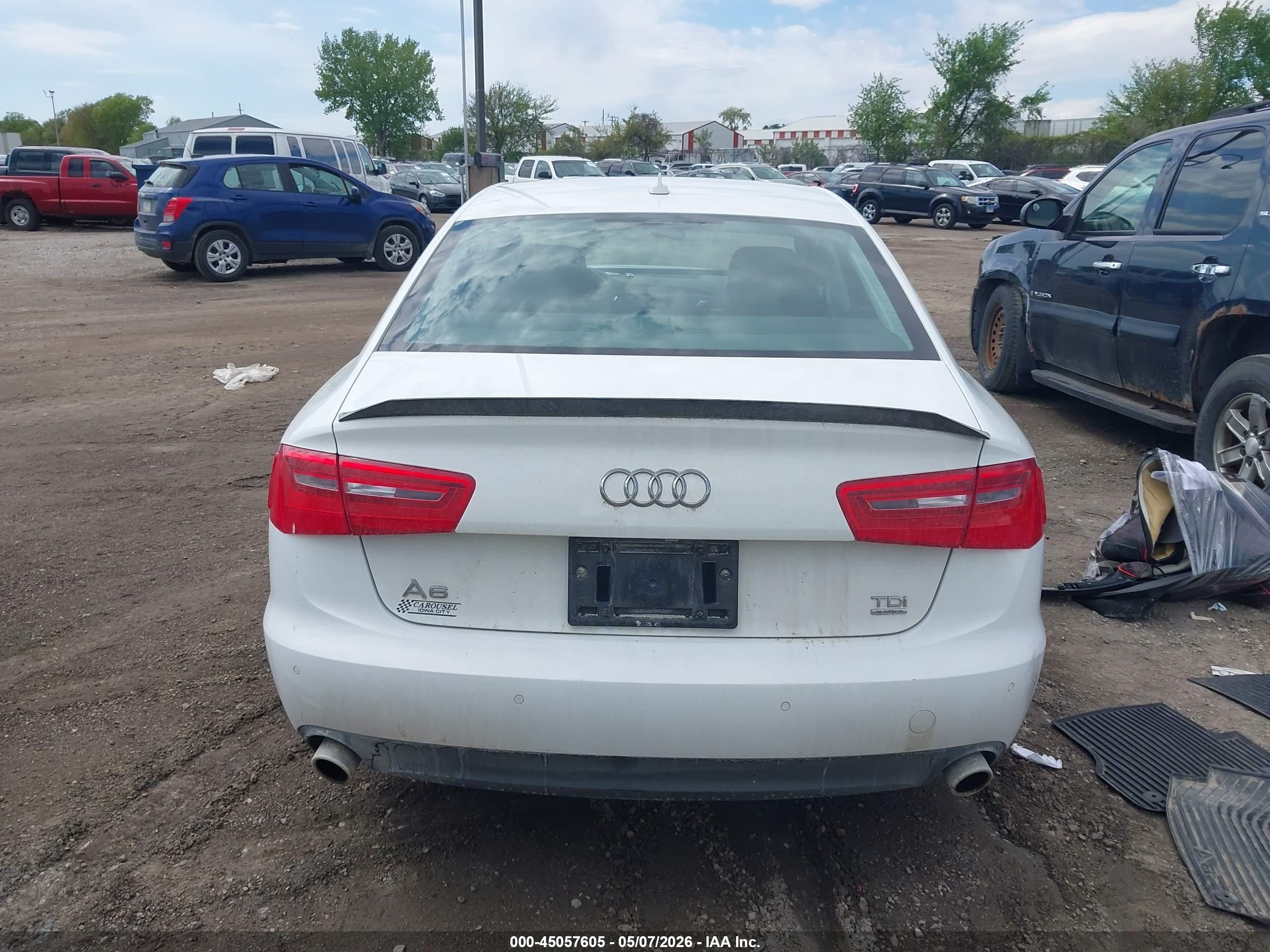 2014 Audi A6 3.0 Tdi Premium Plus White vin: WAUFMAFC0EN086844