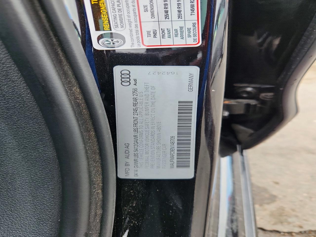 2014 Audi A6 Premium Plus Black vin: WAUFMAFC9EN148709