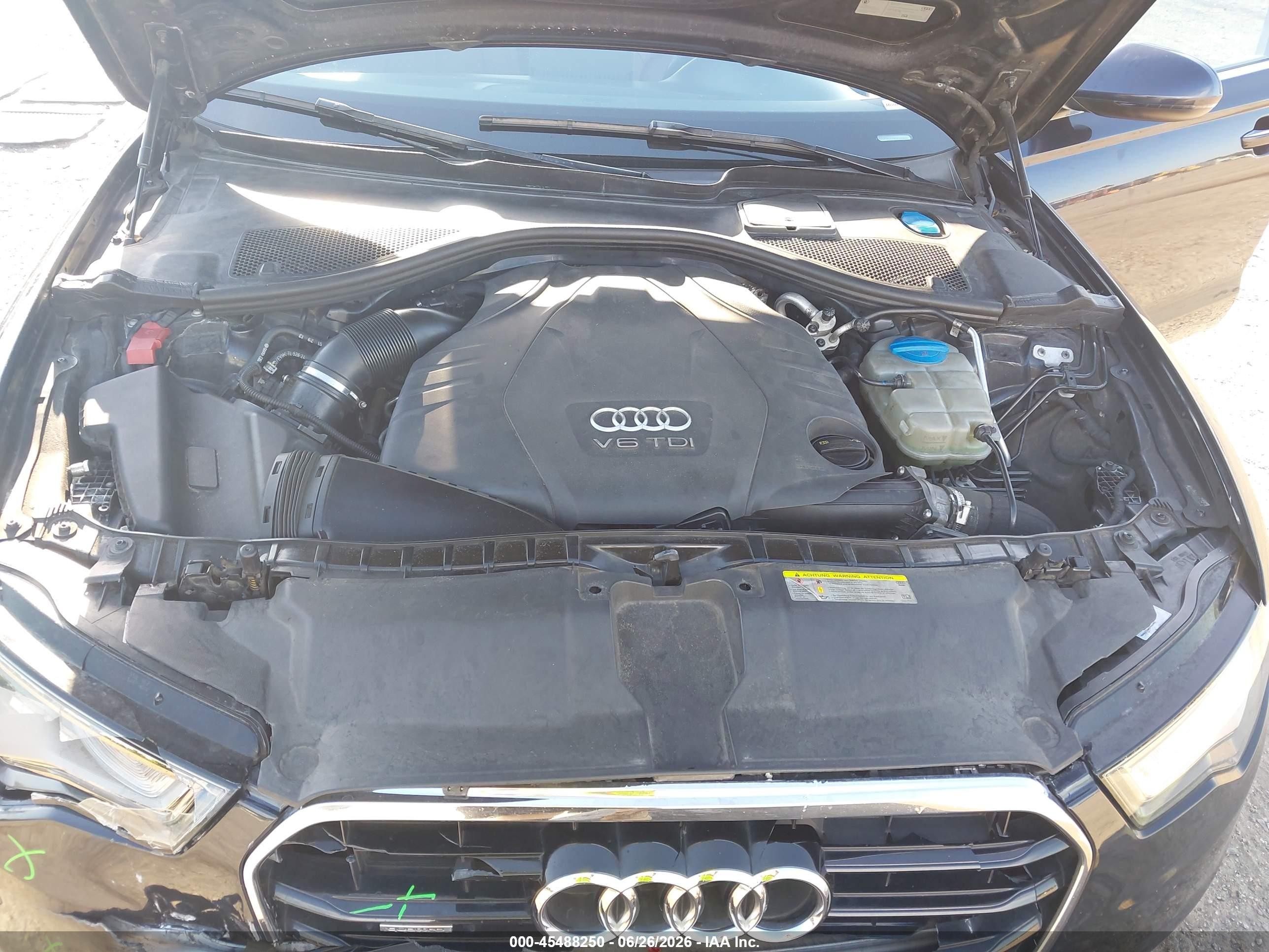2014 Audi A6 Tdi Progressiv Black vin: WAUFMCFC5EN048649