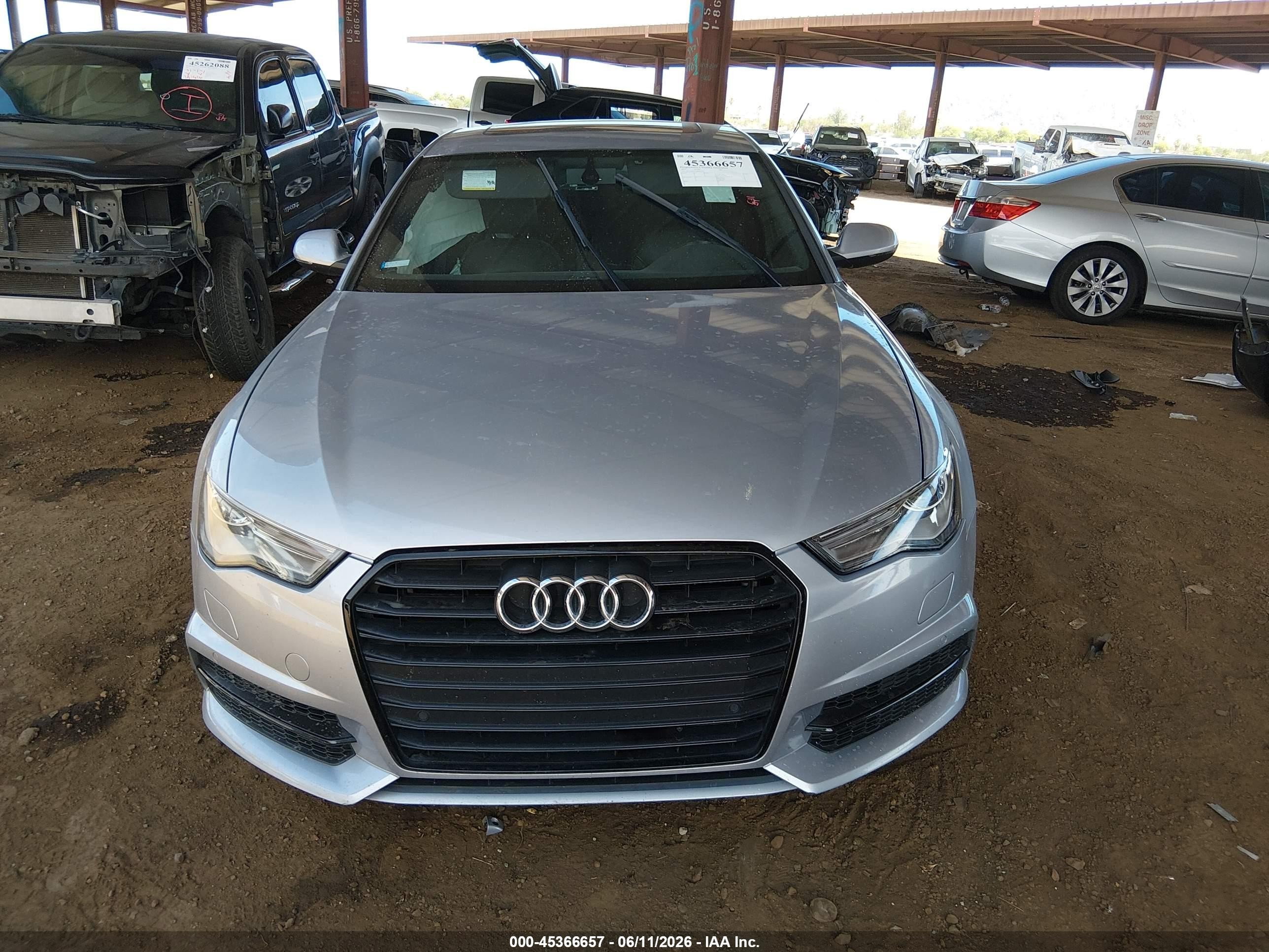 2017 Audi A6 2.0t Premium Plus Silver vin: WAUG8AFC5HN052962