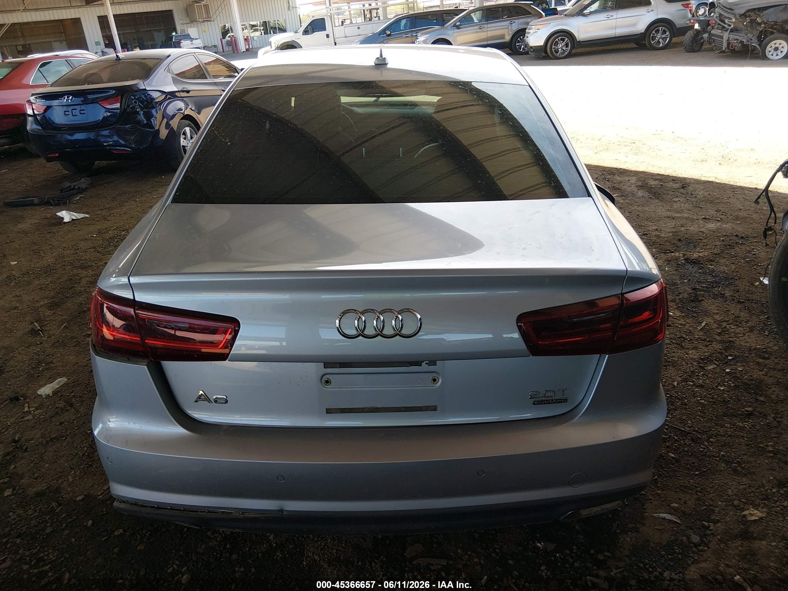 2017 Audi A6 2.0t Premium Plus Silver vin: WAUG8AFC5HN052962