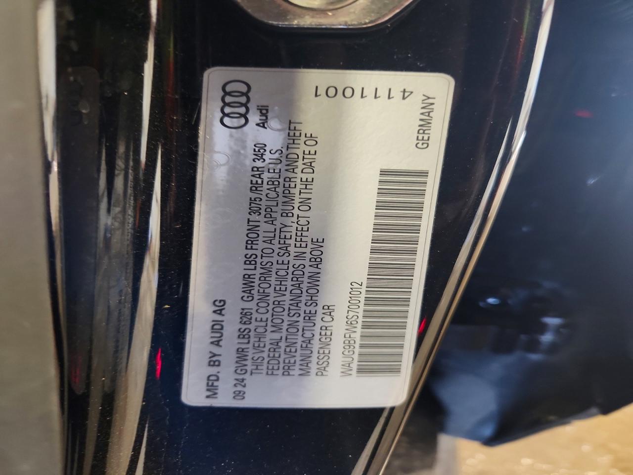 2025 Audi S E-tron Gt Premium Plus Black vin: WAUG9BFW6S7001012