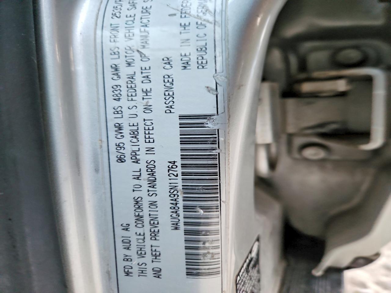 1995 Audi A6 2.8 Quattro Silver vin: WAUGA84A9SN112764