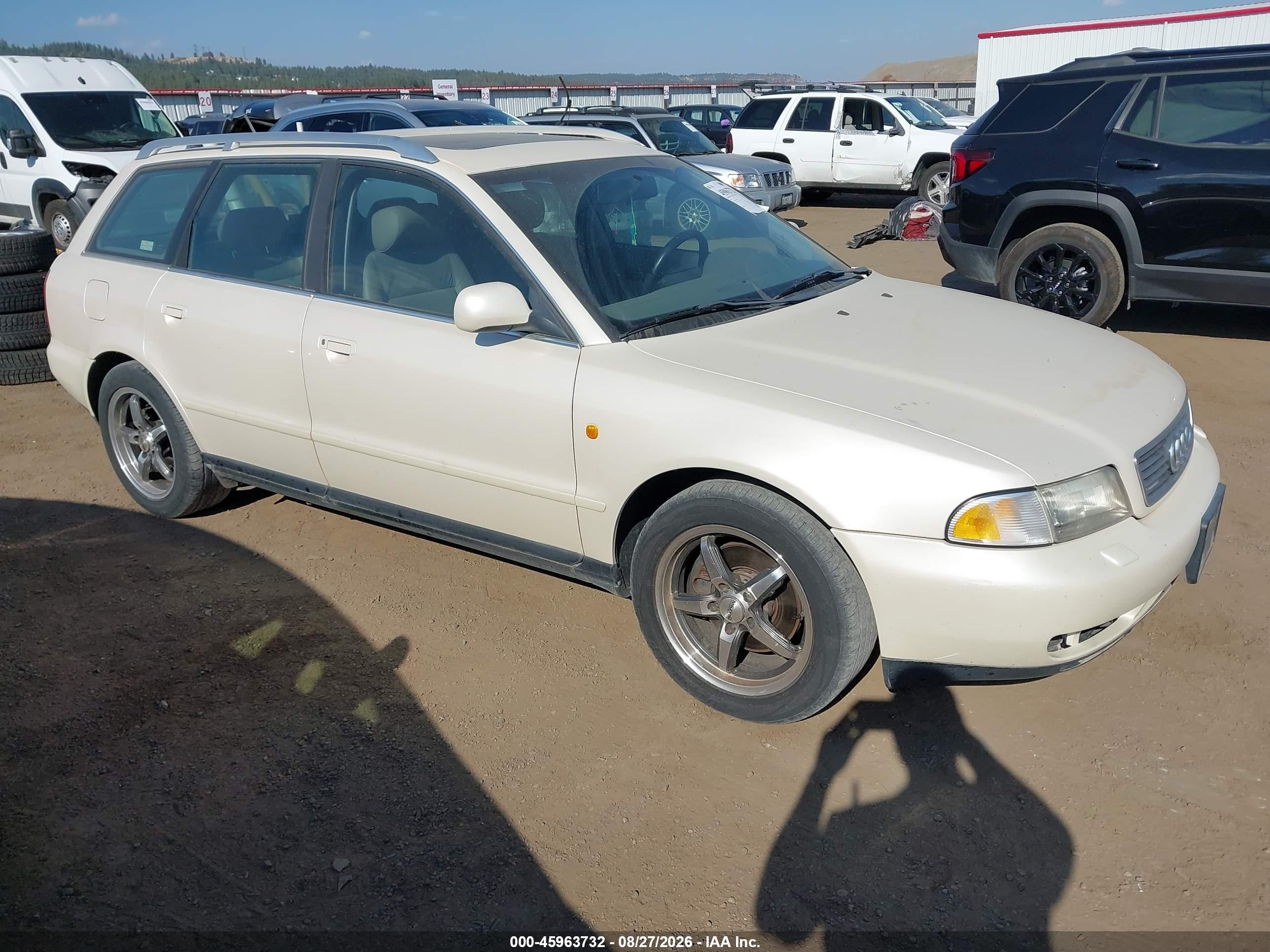1998 Audi A4 Avant Quattro White vin: WAUGD28D4WA227973